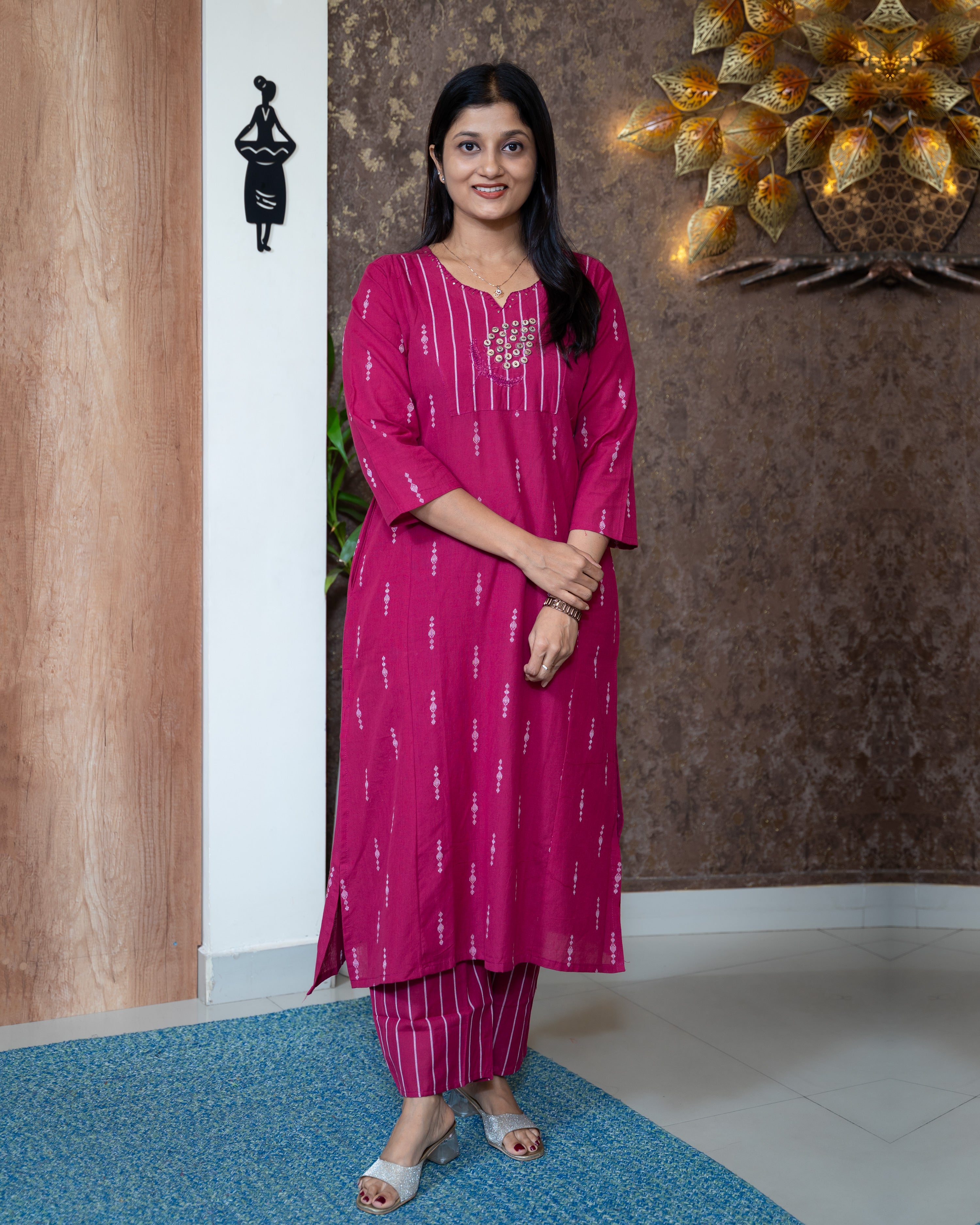 Load image into Gallery viewer, Cotton Co-Ord Set-7645

