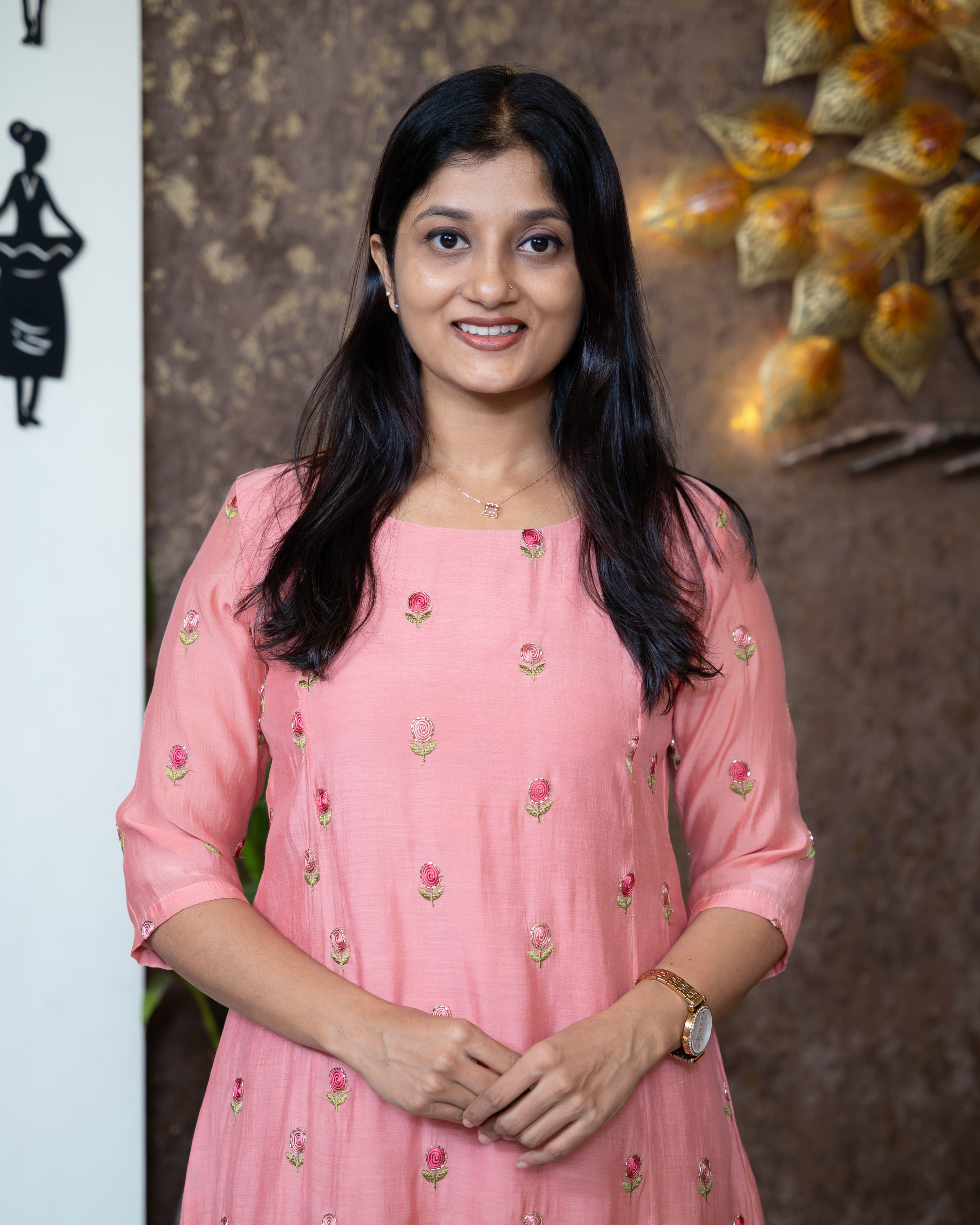 Load image into Gallery viewer, Mul Chanderi Kurti-7638
