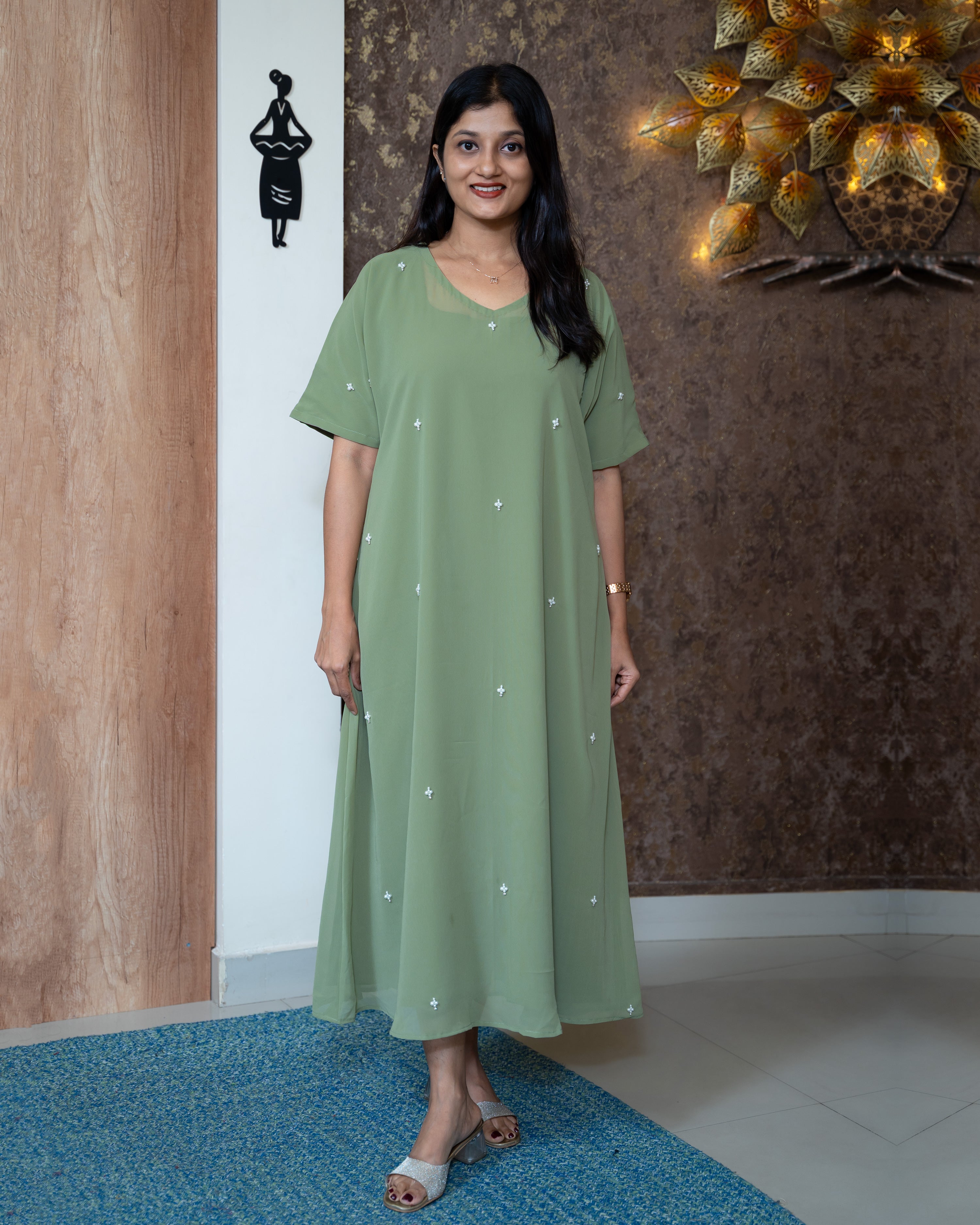 Load image into Gallery viewer, Faux Georgette Designer Kaftan(Pre-Order)-1076
