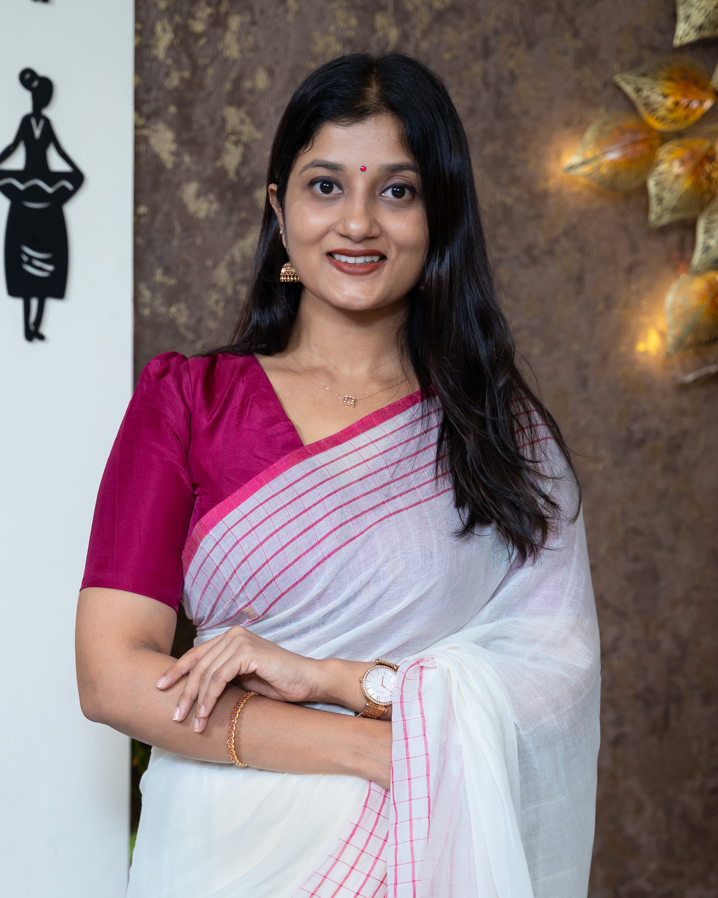 Load image into Gallery viewer, Mul Cotton Saree-7657
