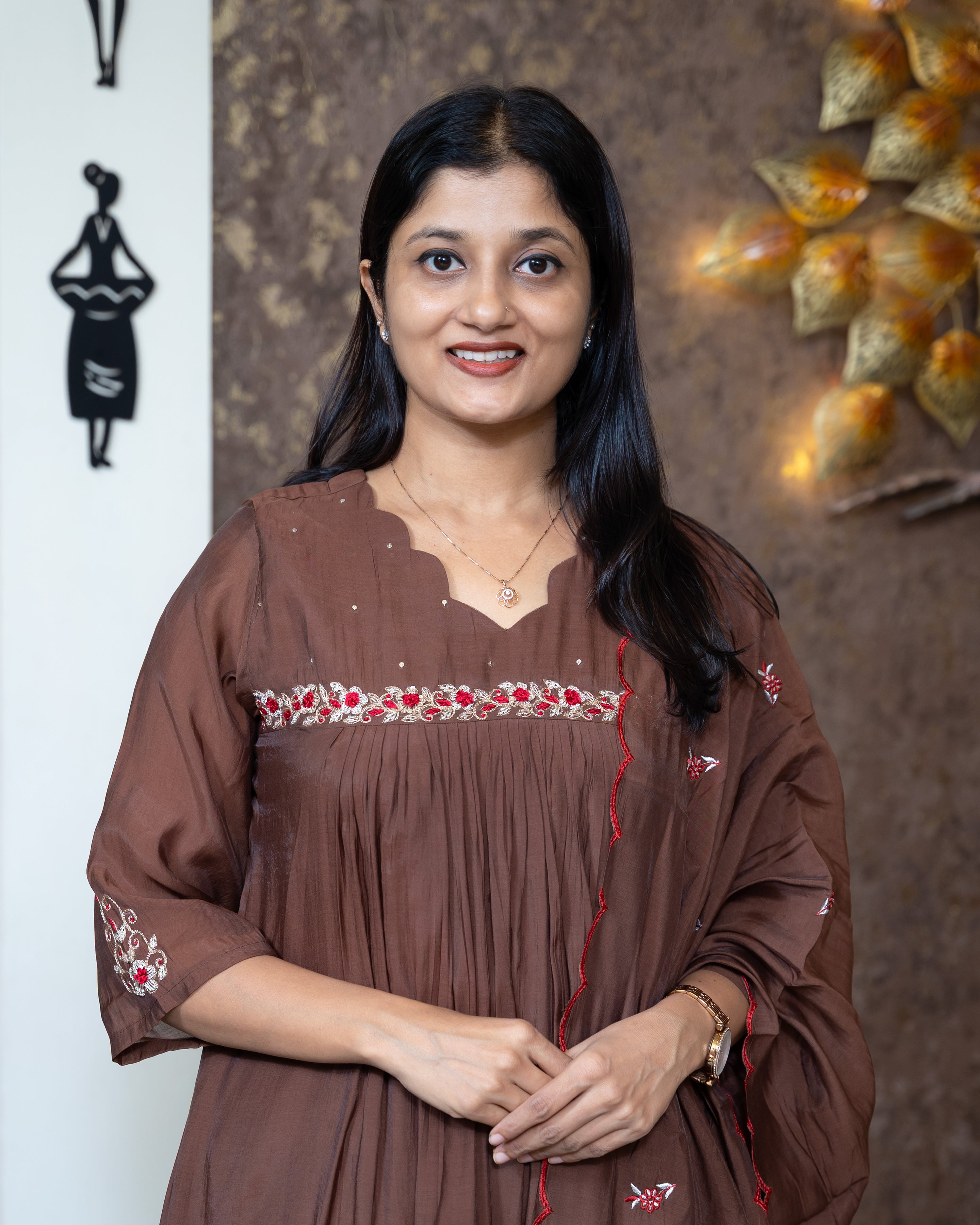 Load image into Gallery viewer, Mul Chanderi Suit-7698
