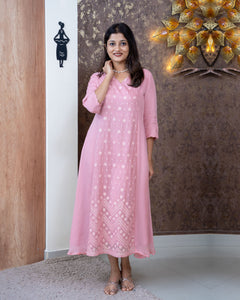 Viscose Organza Designer Kurti(Pre-Order)-3585