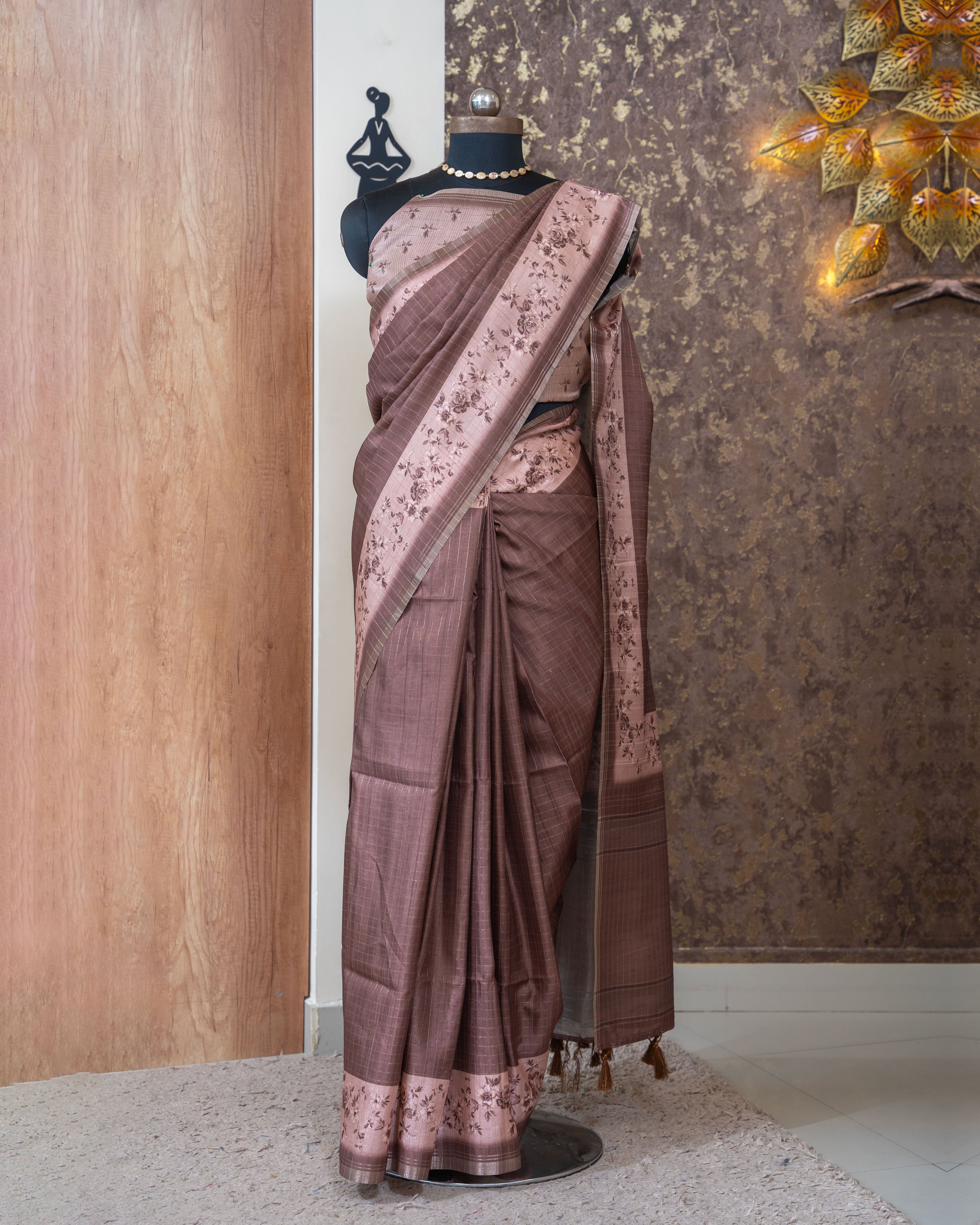 Load image into Gallery viewer, Semi Tusser Silk Saree-2532
