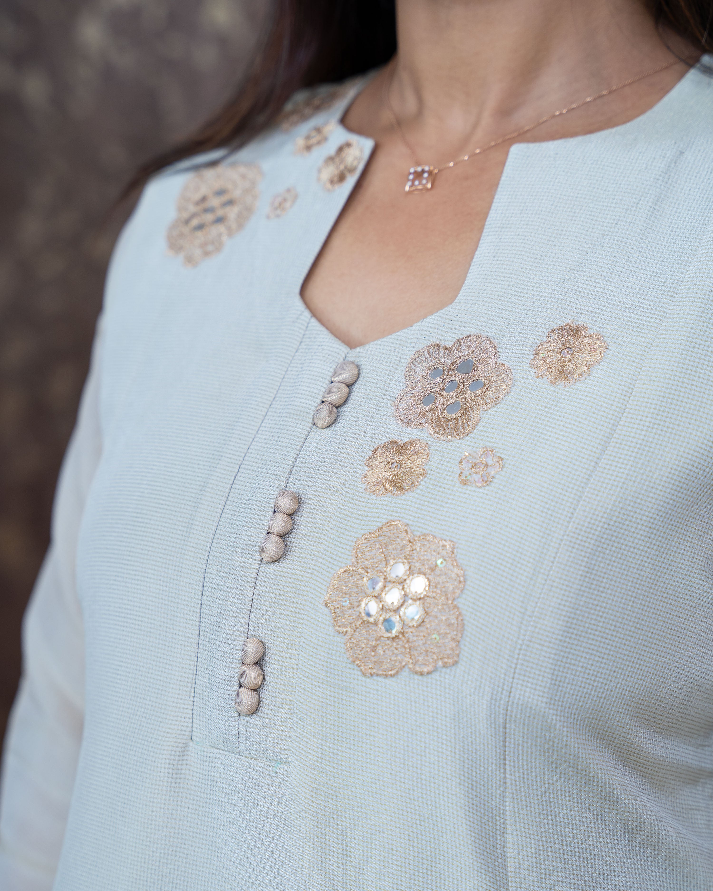 Load image into Gallery viewer, Tissue Designer Kurti(Pre-Order)-3520
