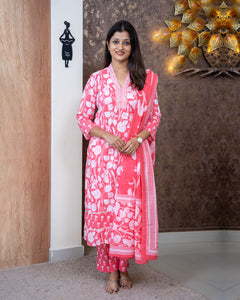 Cotton Kurti Set-3541