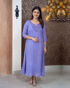 Crape Silk Designer Kurti(Pre-Order)-3630