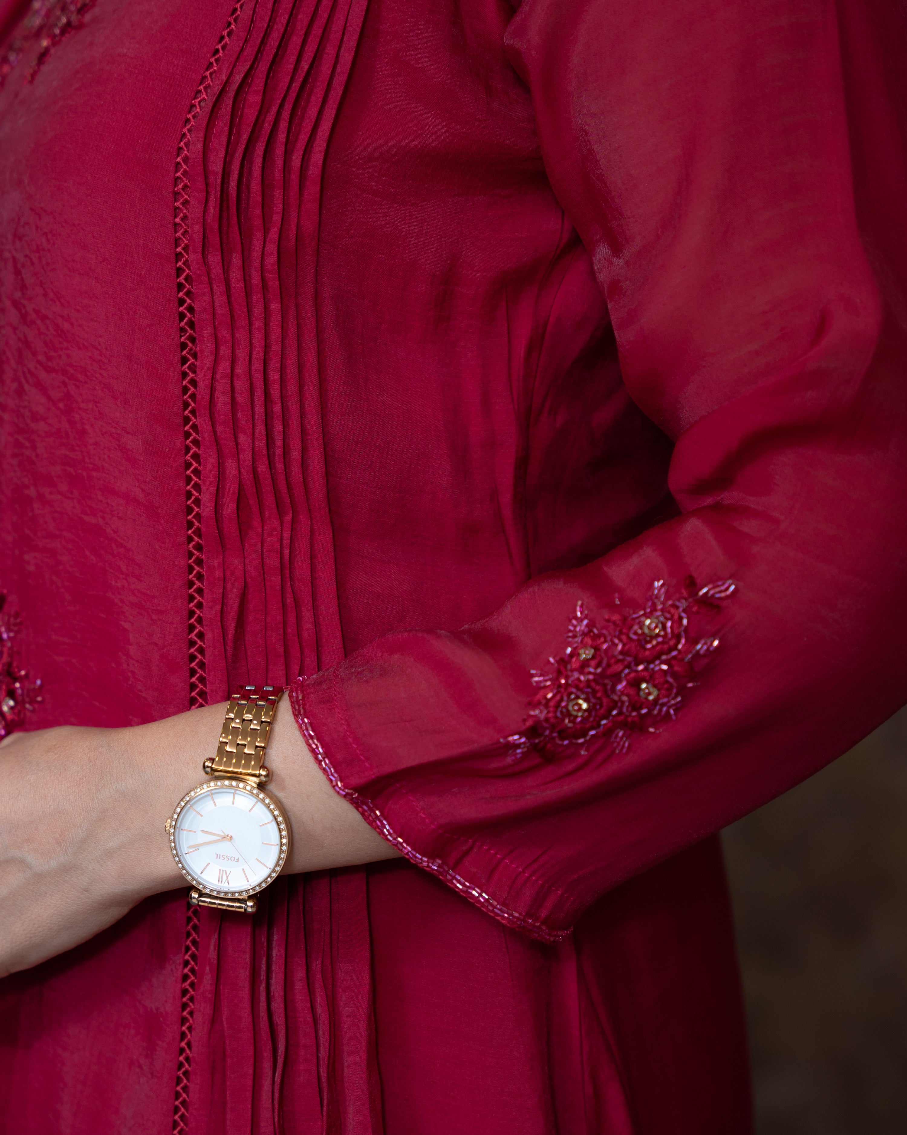 Load image into Gallery viewer, Mul Chanderi Suit-7763
