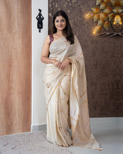 Pure Linen Saree(Pre-Order)-3642