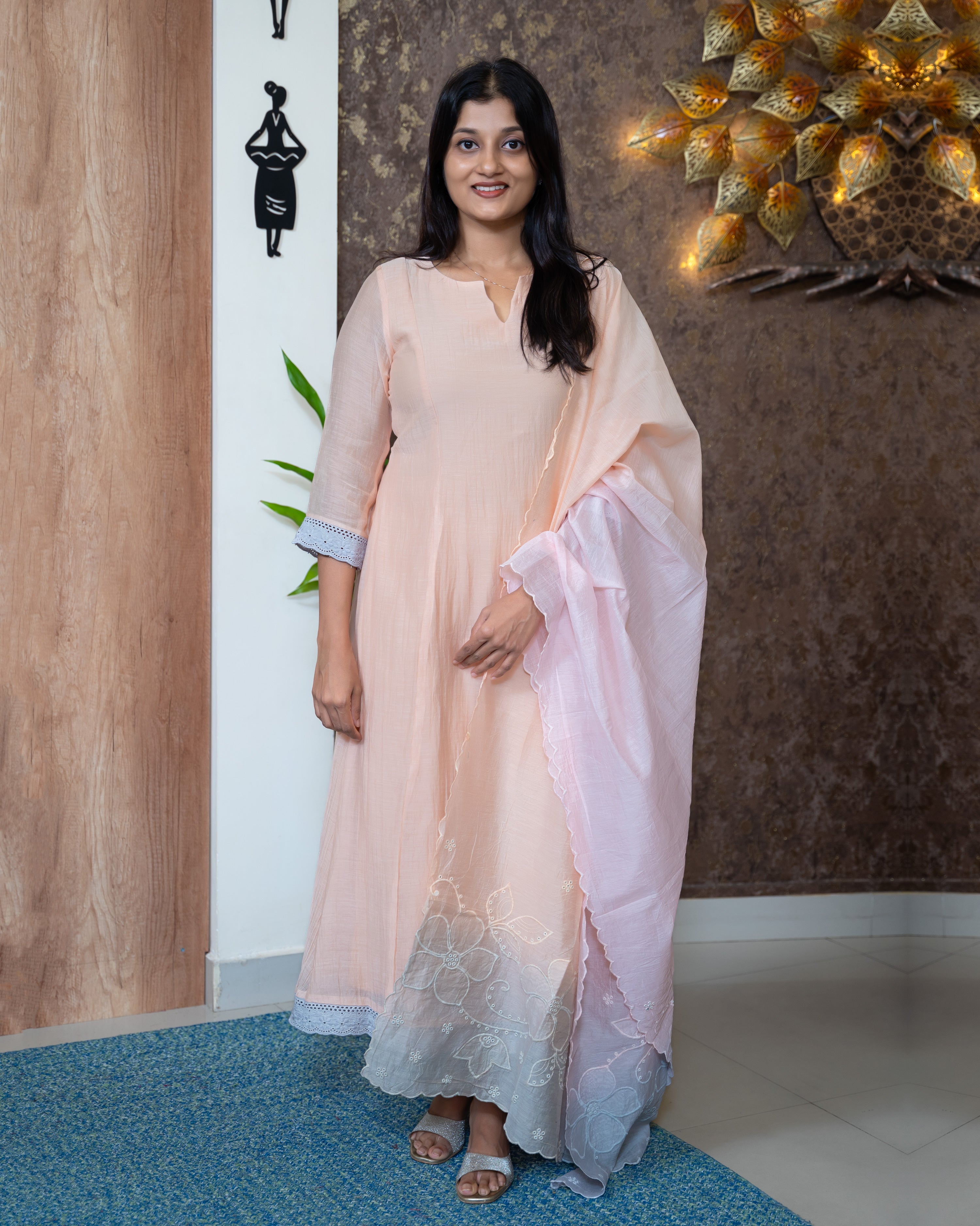 Load image into Gallery viewer, Mul Chanderi Designer Kurti(Pre-Order)-1013
