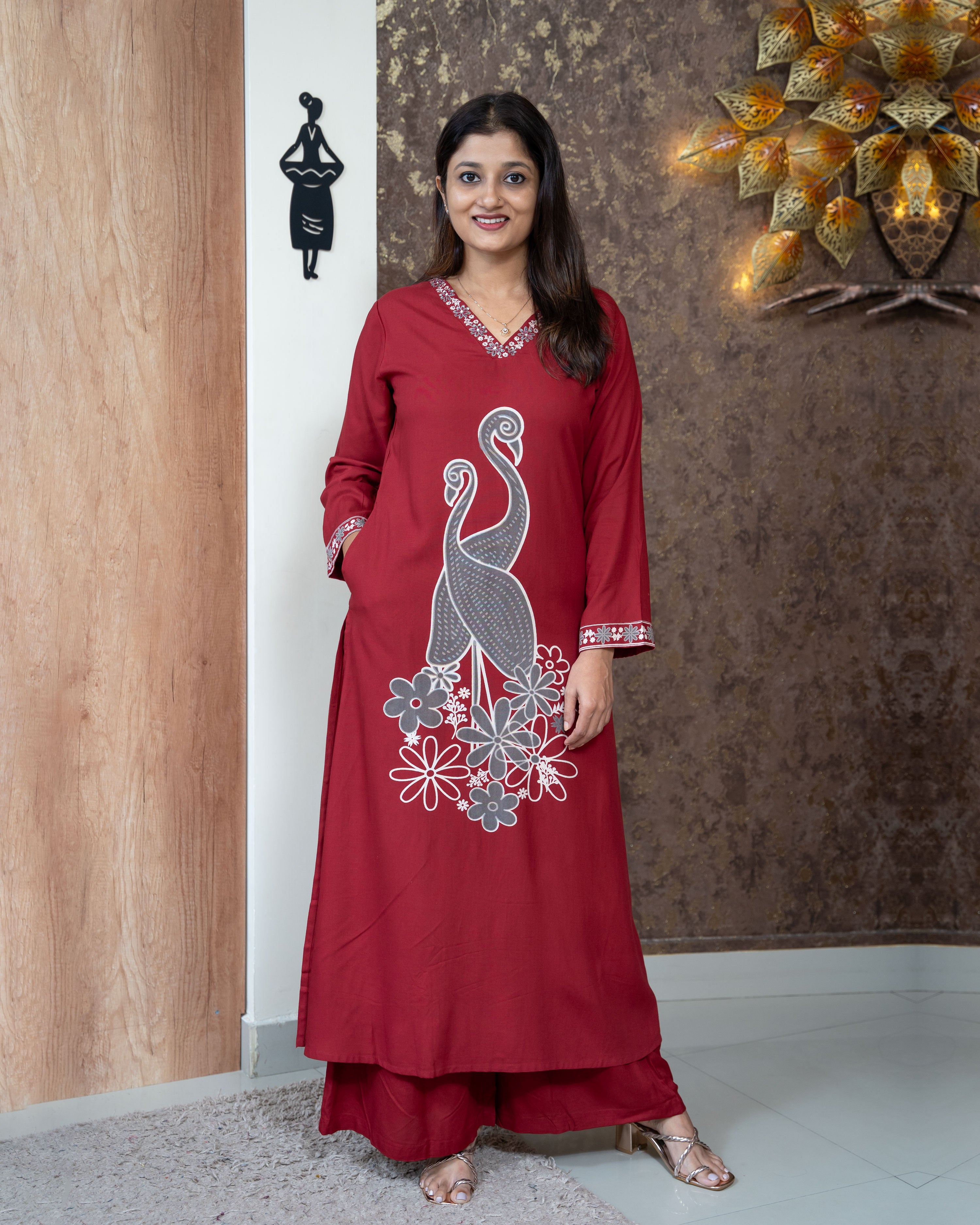 Load image into Gallery viewer, Rayon Co-Ord Set-3648

