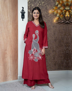 Rayon Co-Ord Set-3648