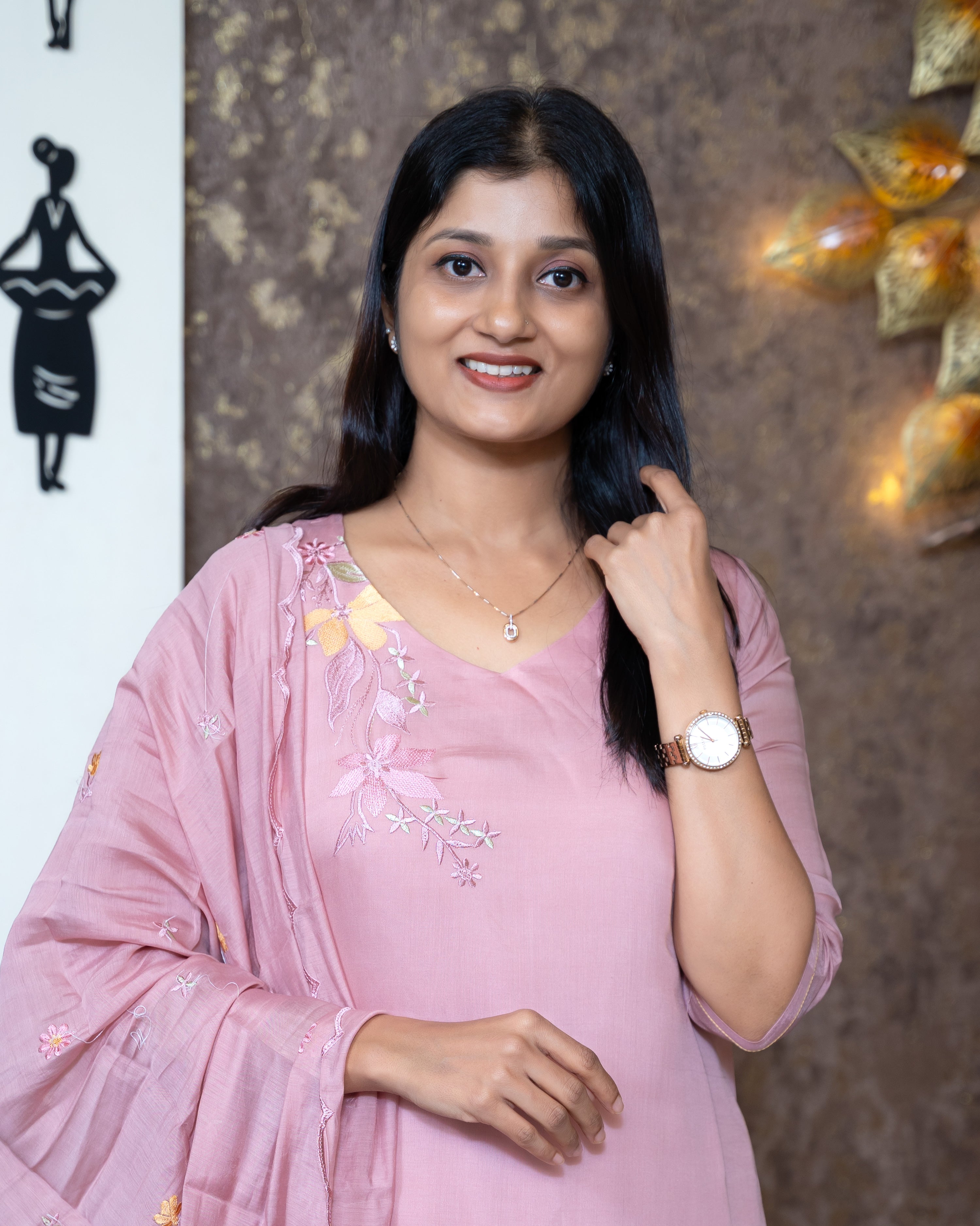 Load image into Gallery viewer, Mul Chanderi Suit-7856
