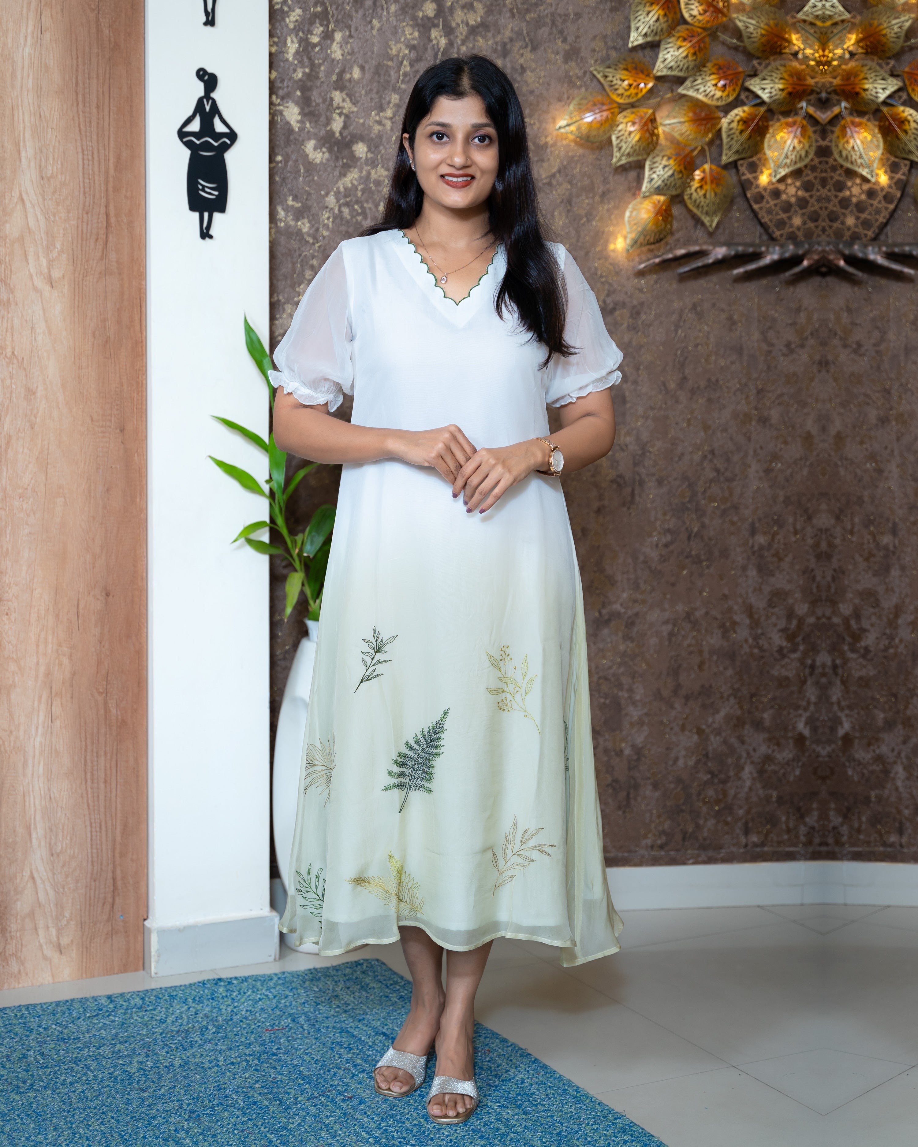 Load image into Gallery viewer, Viscose Organza Designer Kurti(Pre-Order)-966
