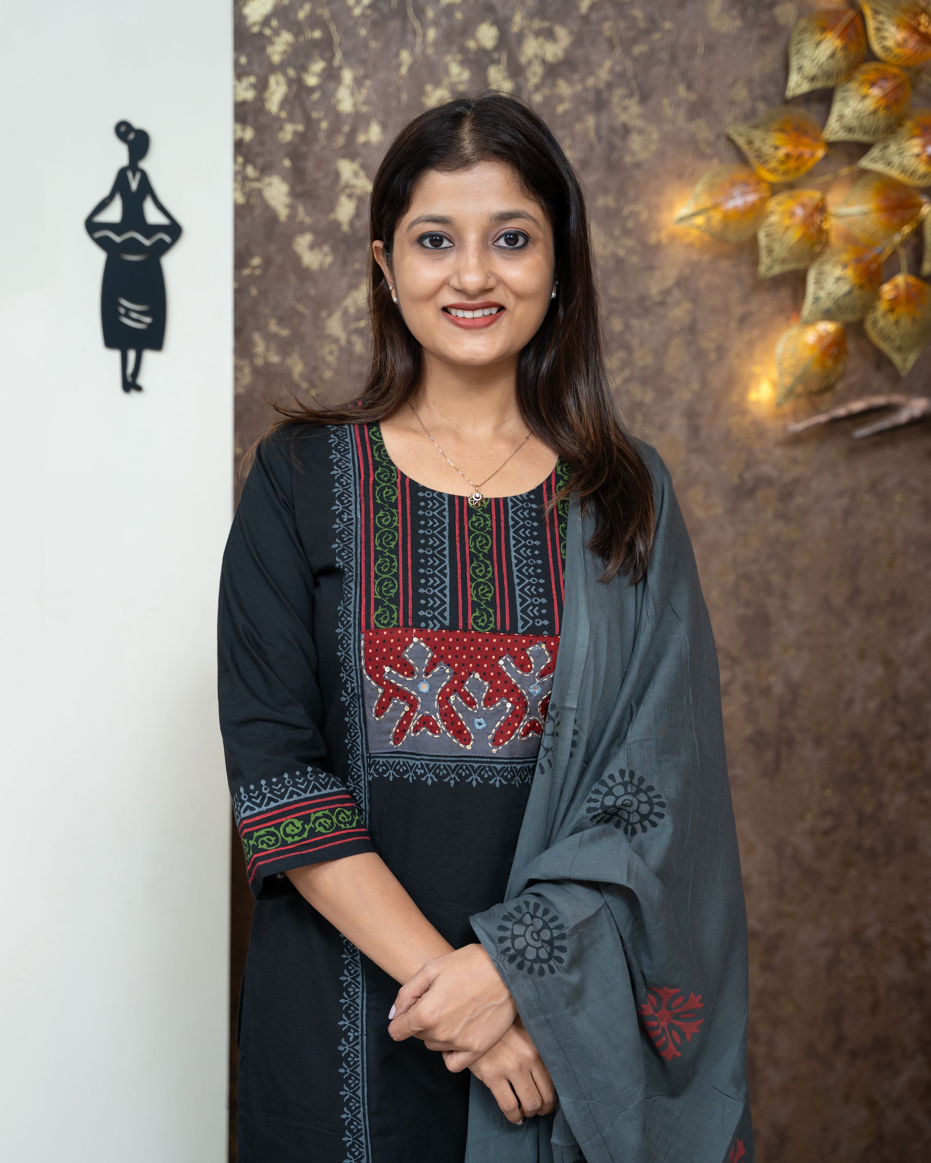 Load image into Gallery viewer, Pure Cotton Kurti Set-3726
