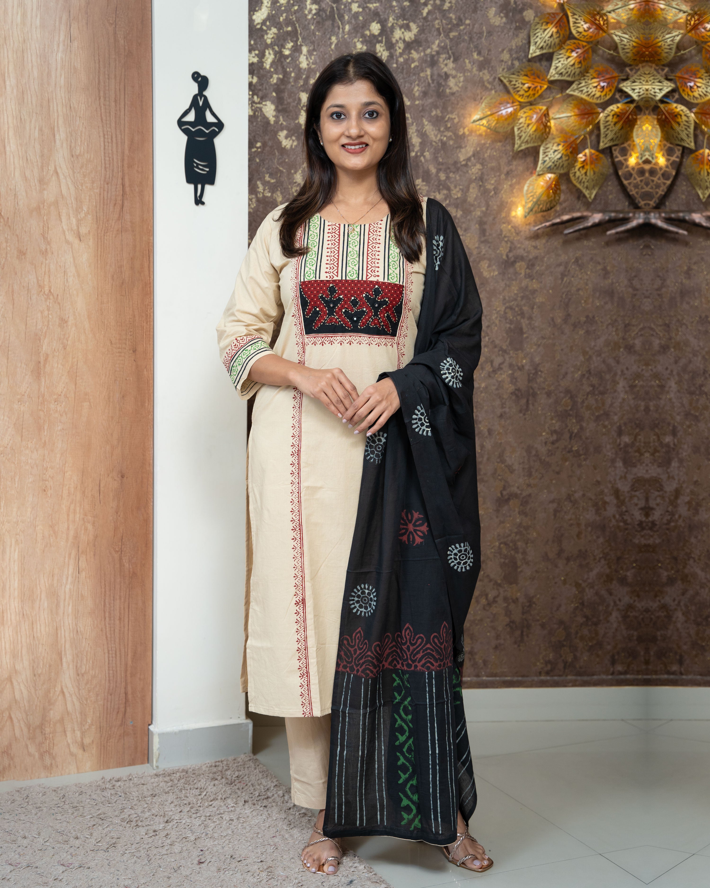 Load image into Gallery viewer, Pure Cotton Kurti Set-3726
