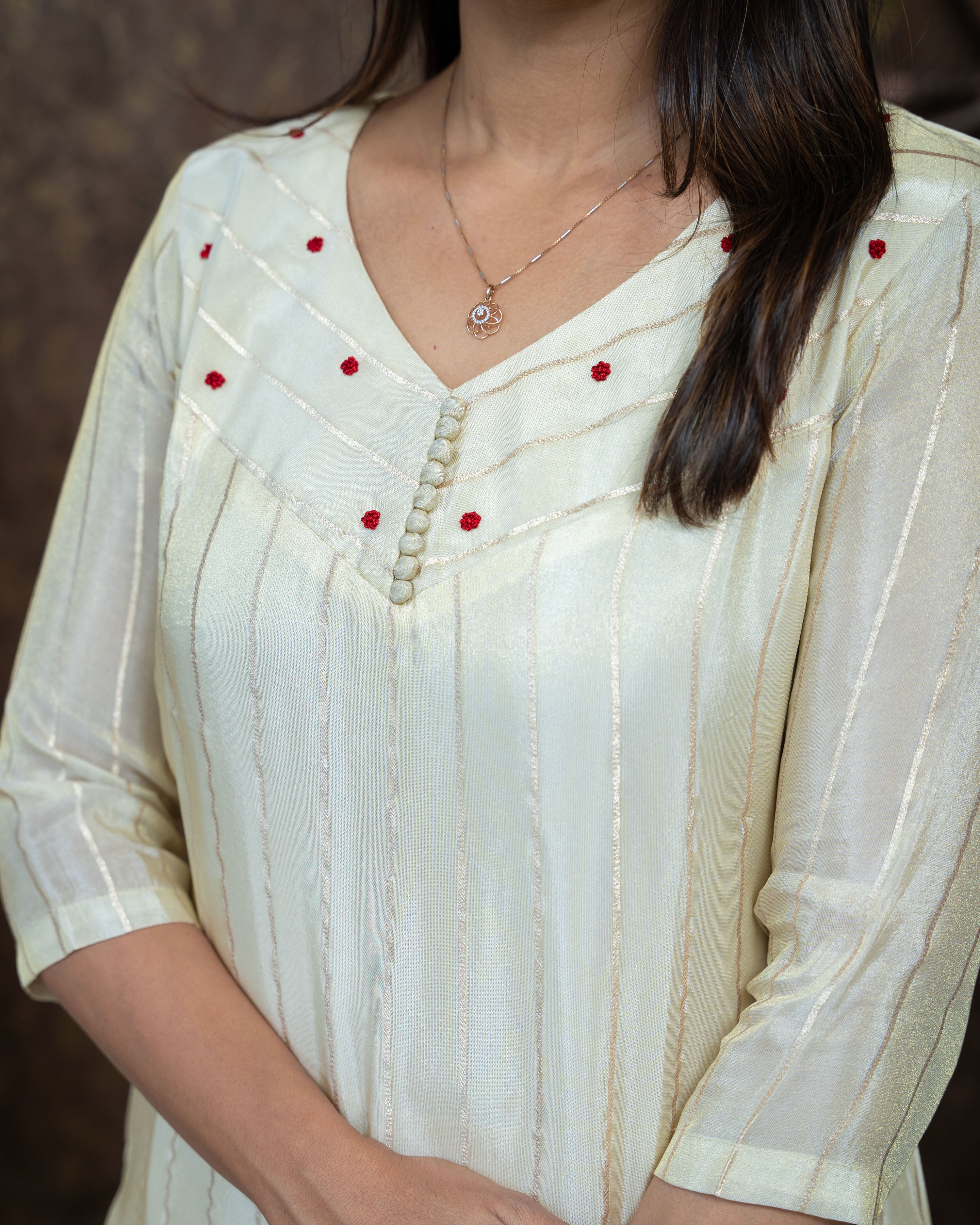 Load image into Gallery viewer, Silk Tissue Designer Kurti(Pre-Order)-3733
