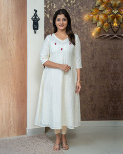 Mul Chanderi Designer Kurti(Pre-Order)-3732