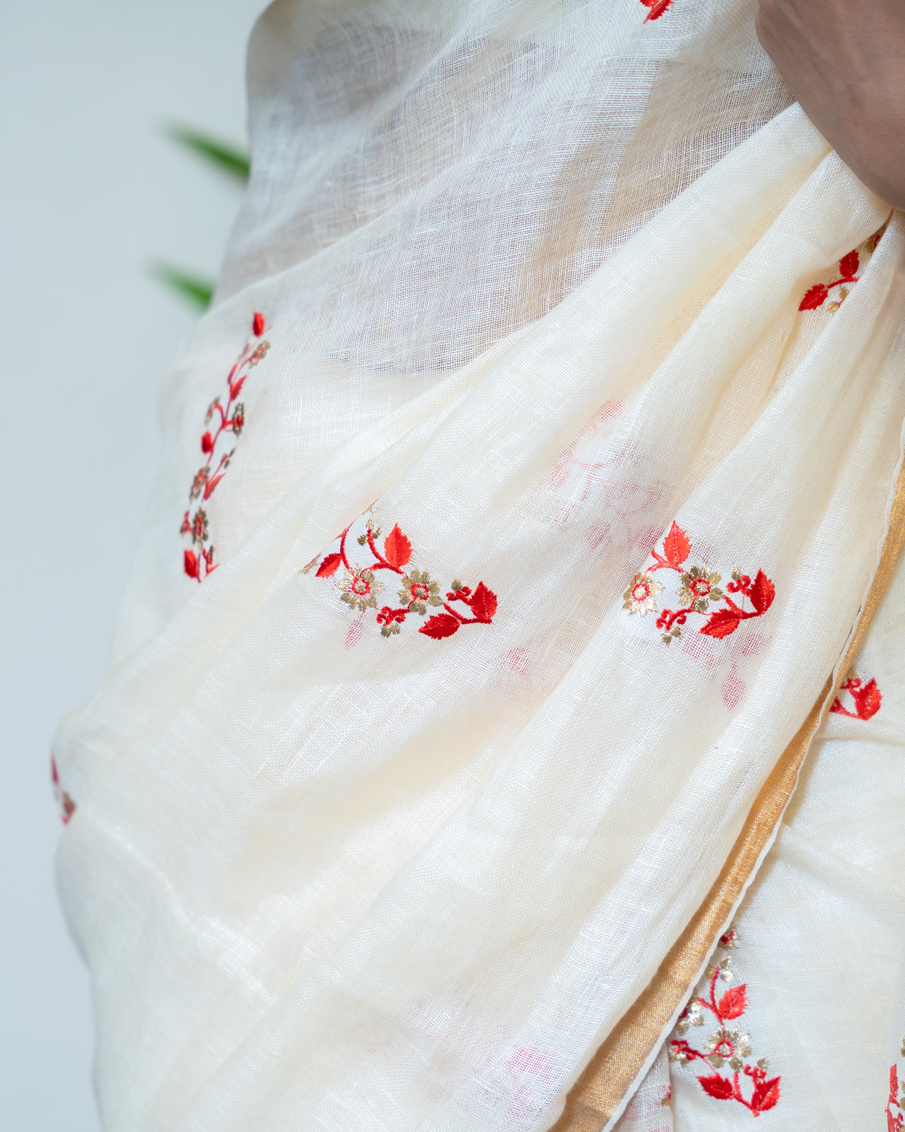 Load image into Gallery viewer, Linen Saree-
