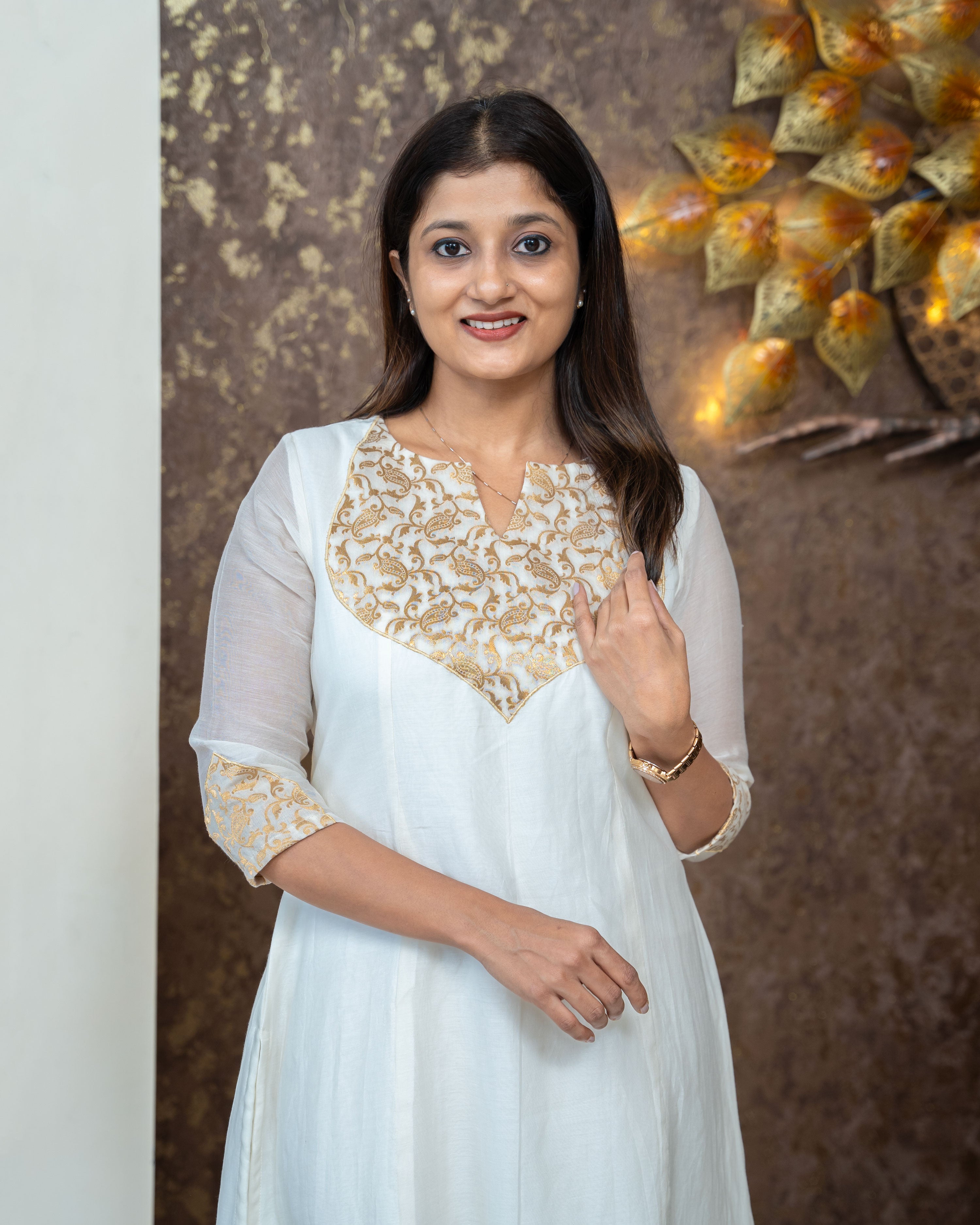Load image into Gallery viewer, Mul Chanderi Designer Kurti(Pre-Order)-3731
