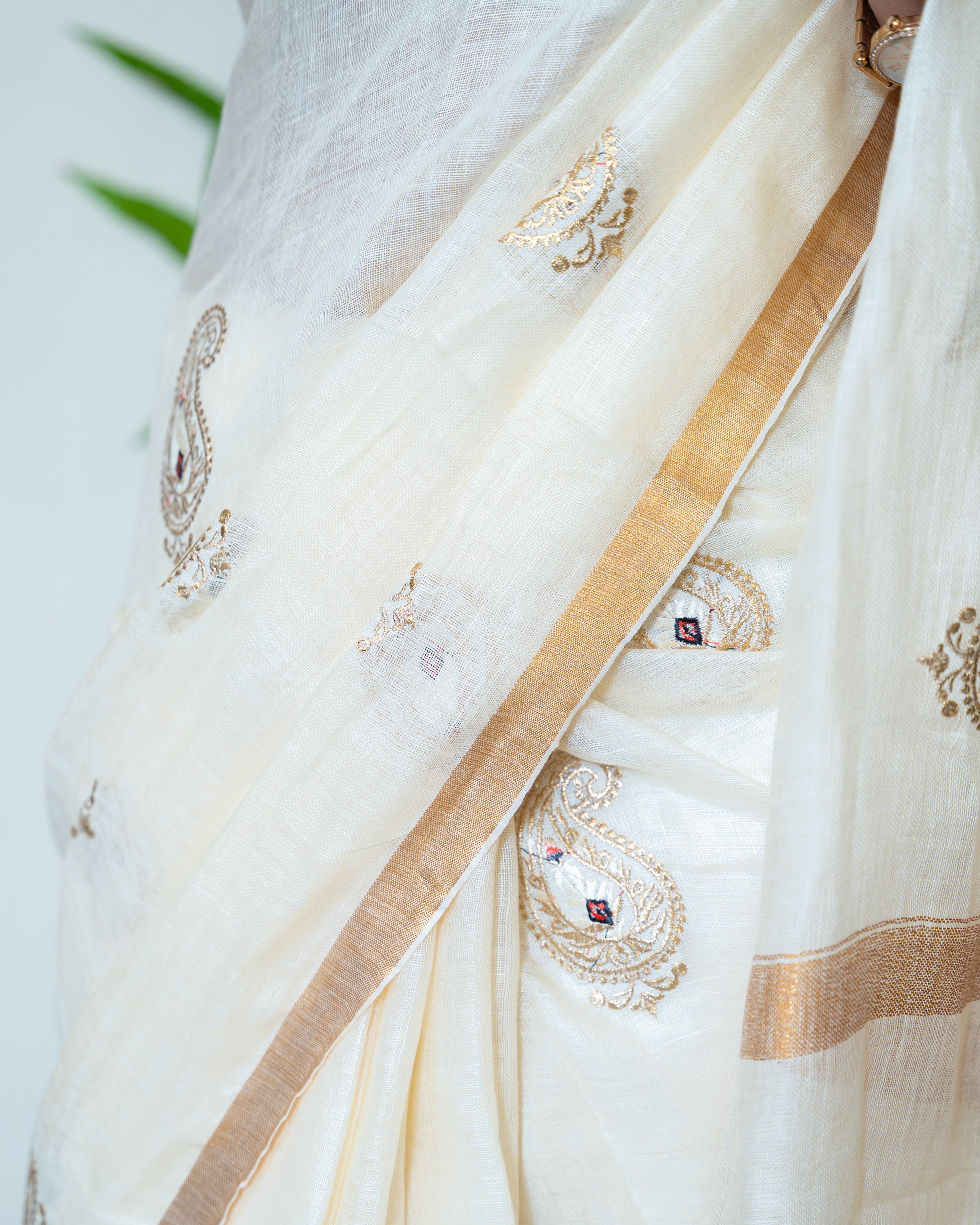 Load image into Gallery viewer, Linen Saree-
