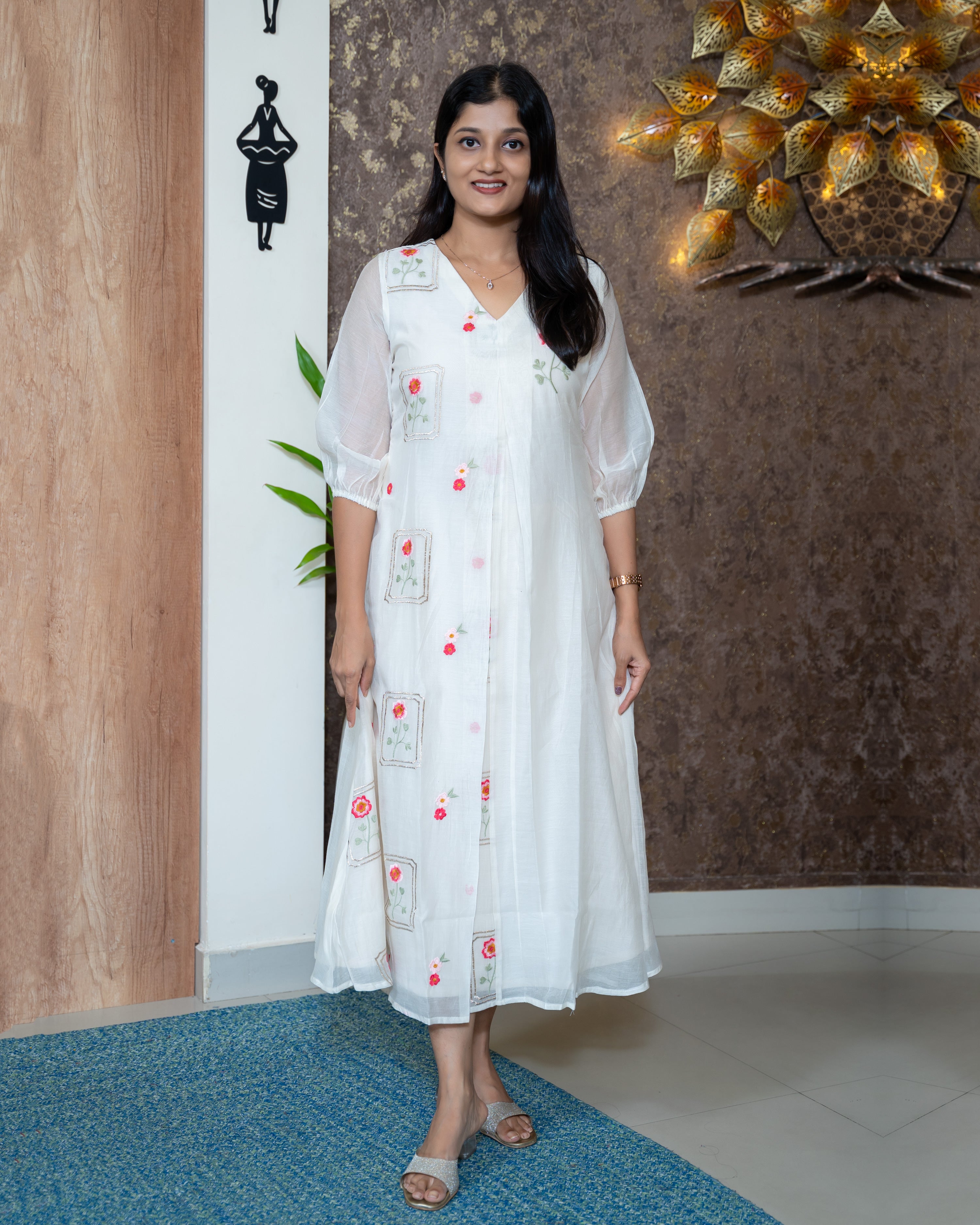 Load image into Gallery viewer, Mul Chanderi Designer Wear(Pre-Order)-1108
