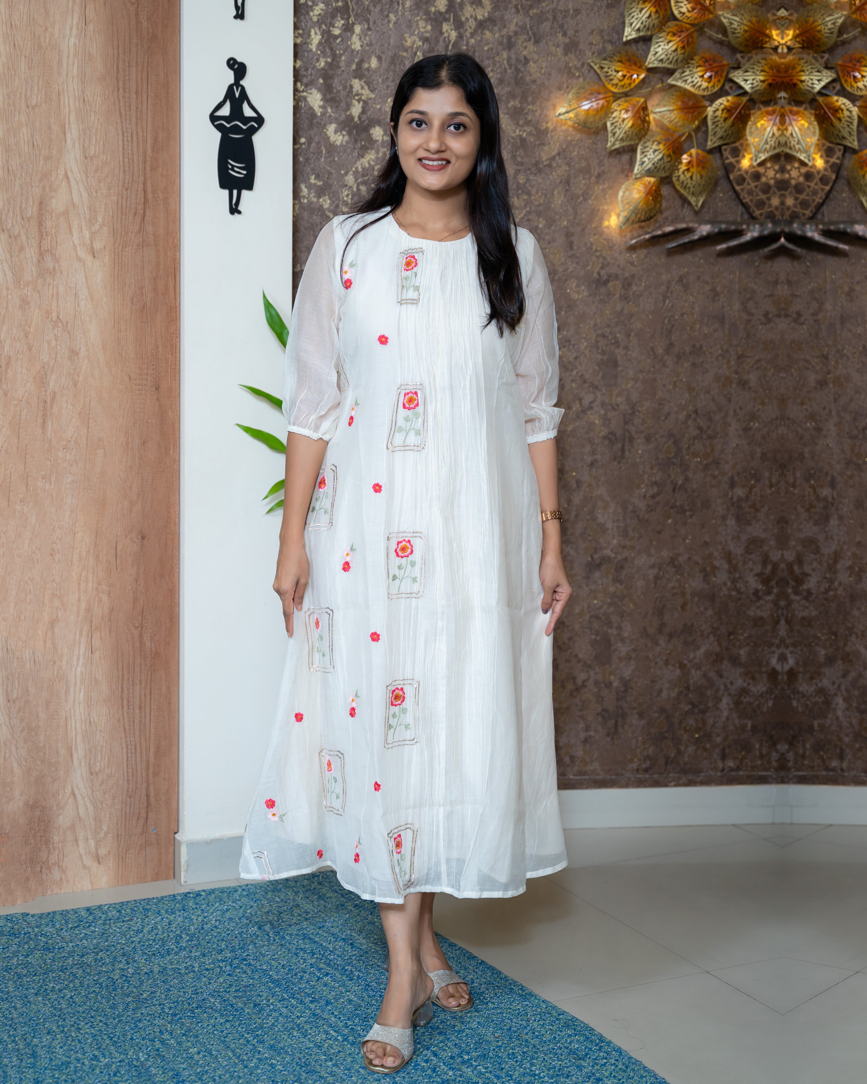 Load image into Gallery viewer, Mul Chanderi Designer Wear(Pre-Order)-1107
