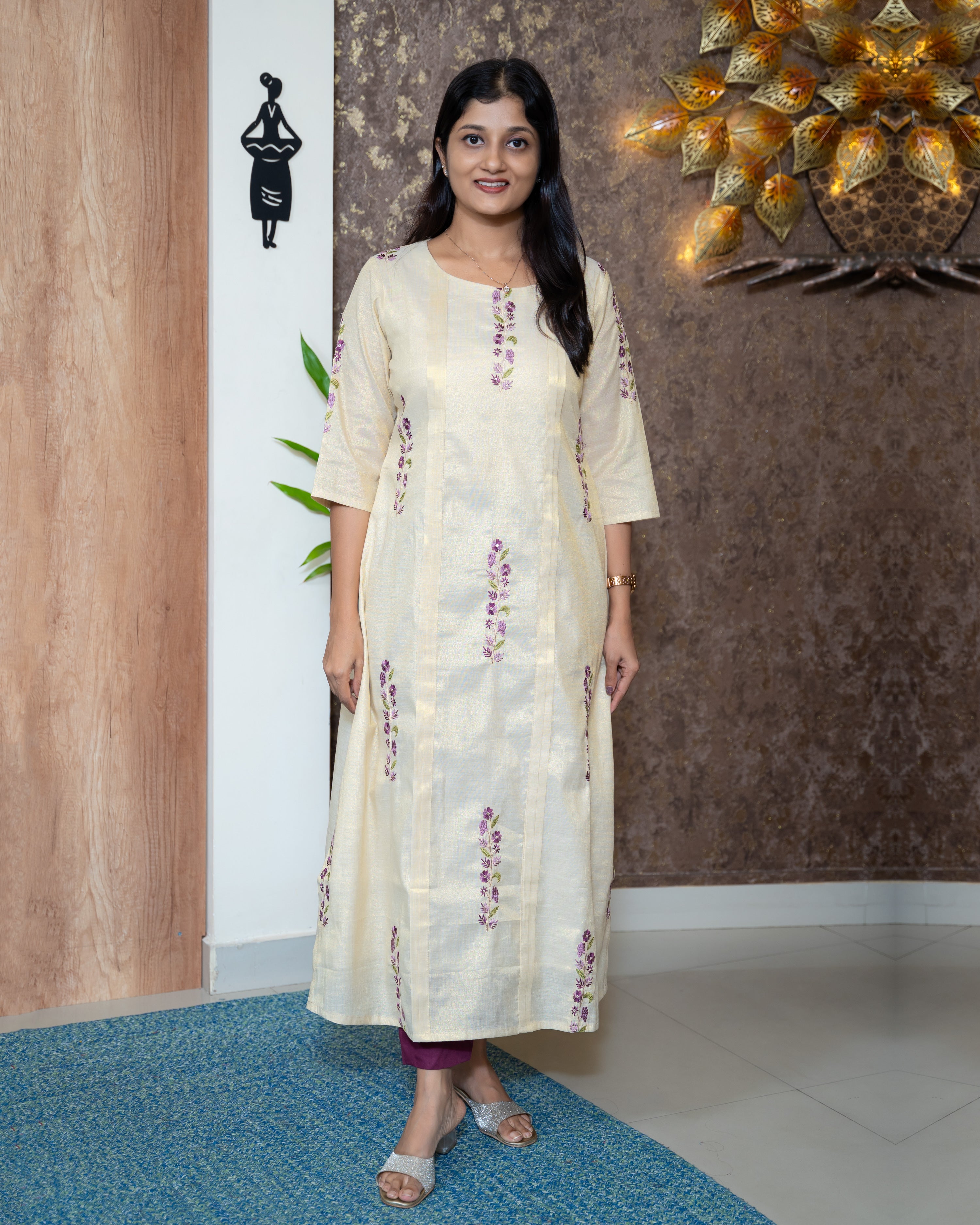 Load image into Gallery viewer, Cotton Tissue Kurti-7916
