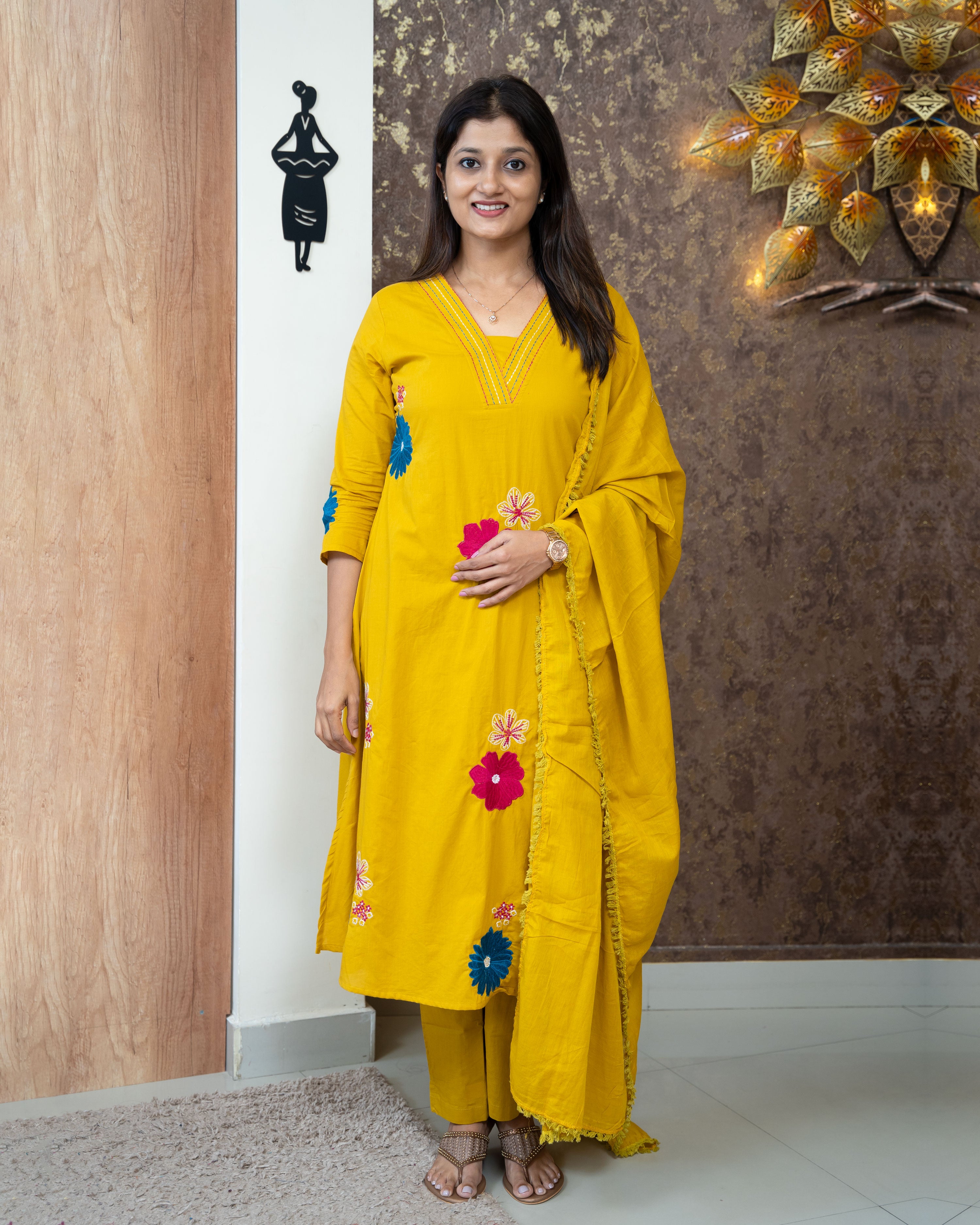 Load image into Gallery viewer, Cotton Kurti Set-3728
