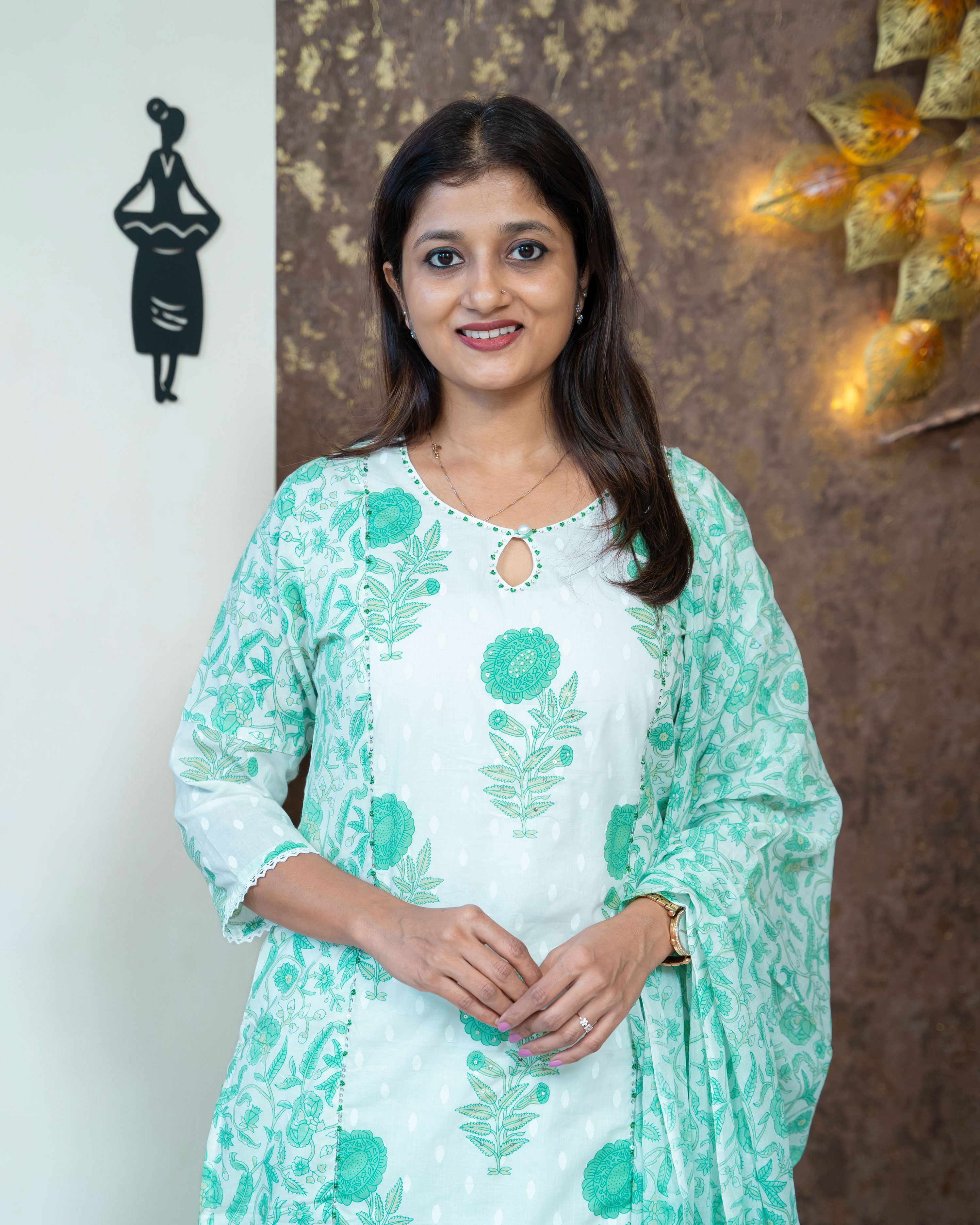 Load image into Gallery viewer, Pure Cotton Kurti Set- 3775
