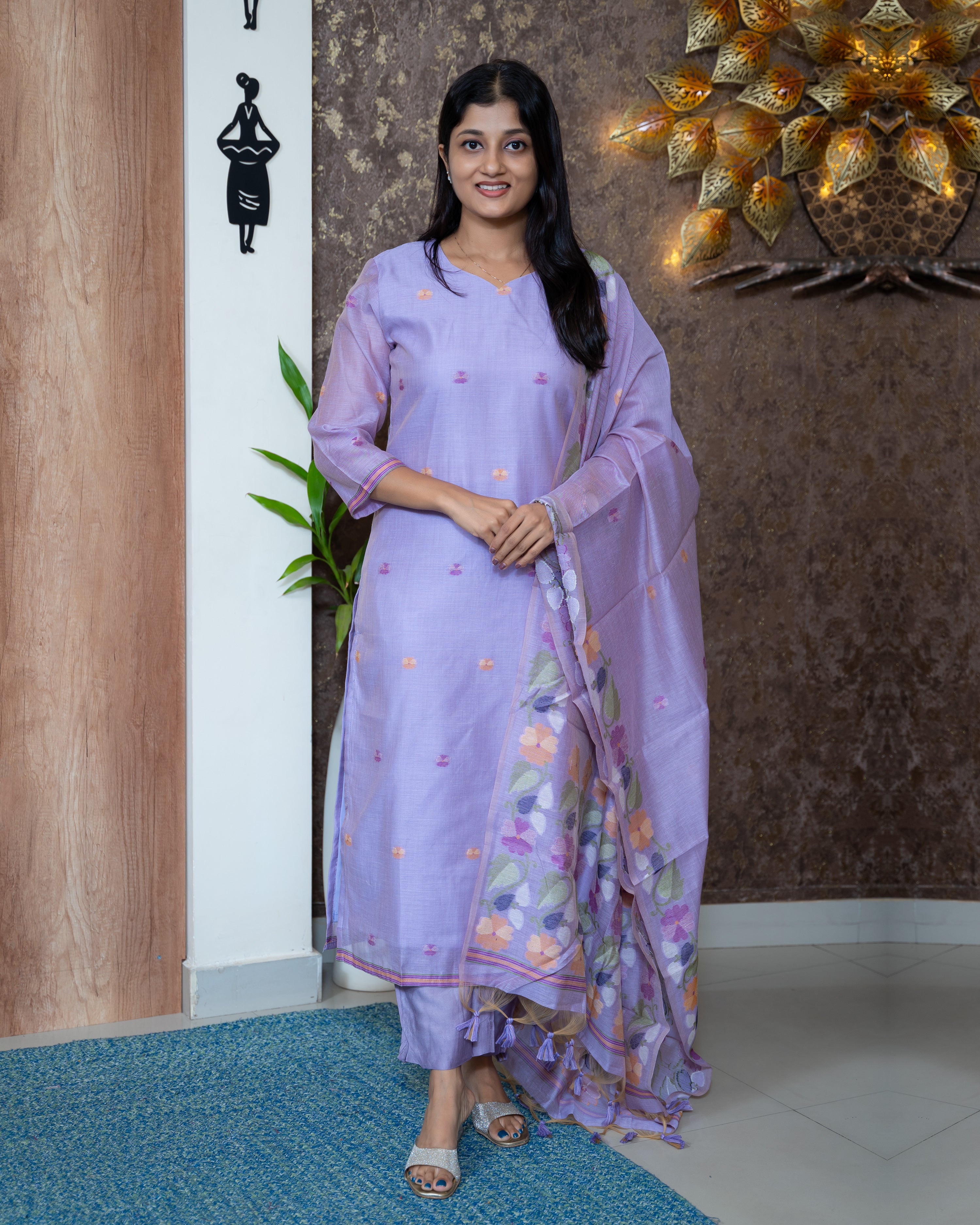 Load image into Gallery viewer, Chanderi Cotton Suit-7913
