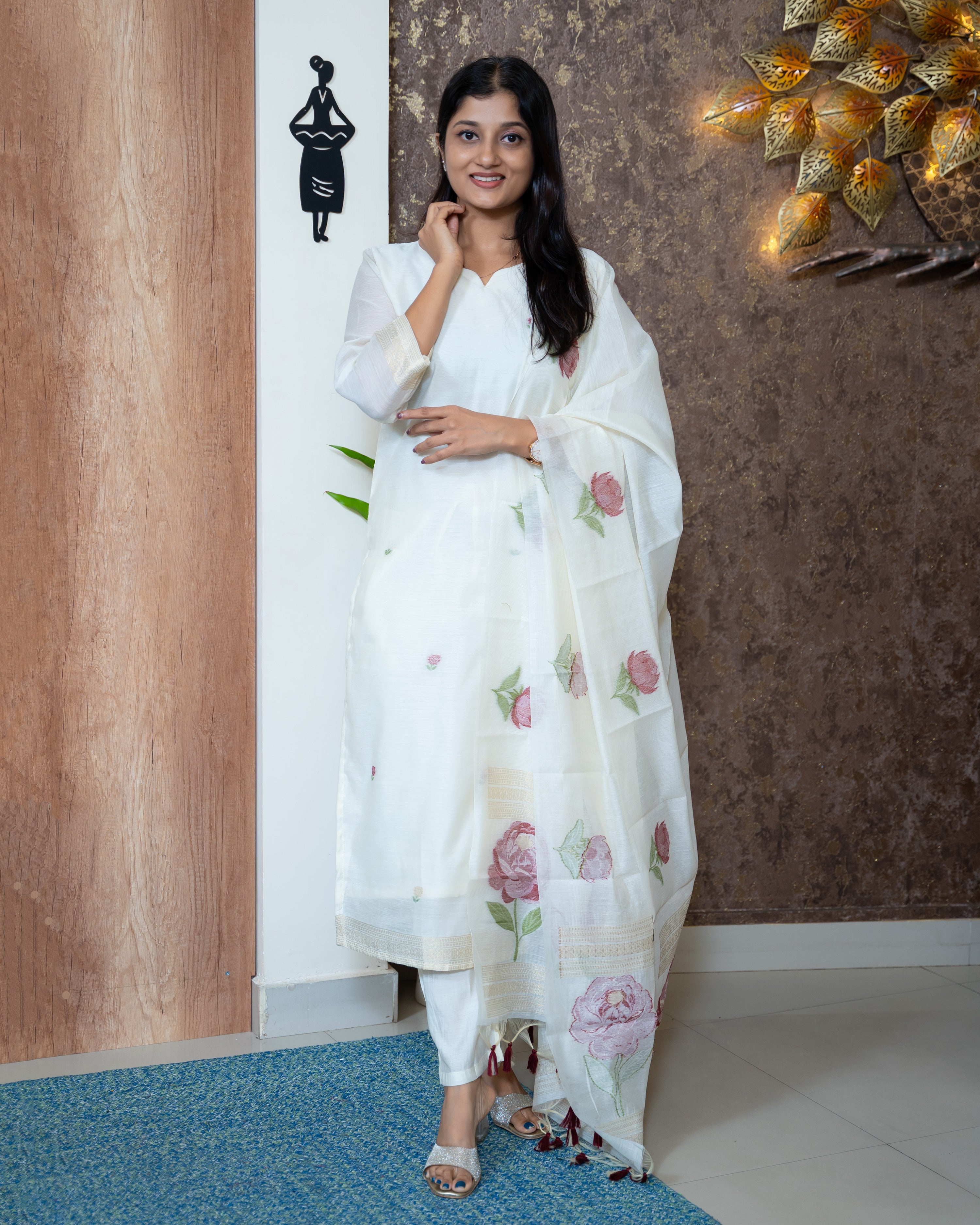 Load image into Gallery viewer, Chanderi Cotton Suit-7953
