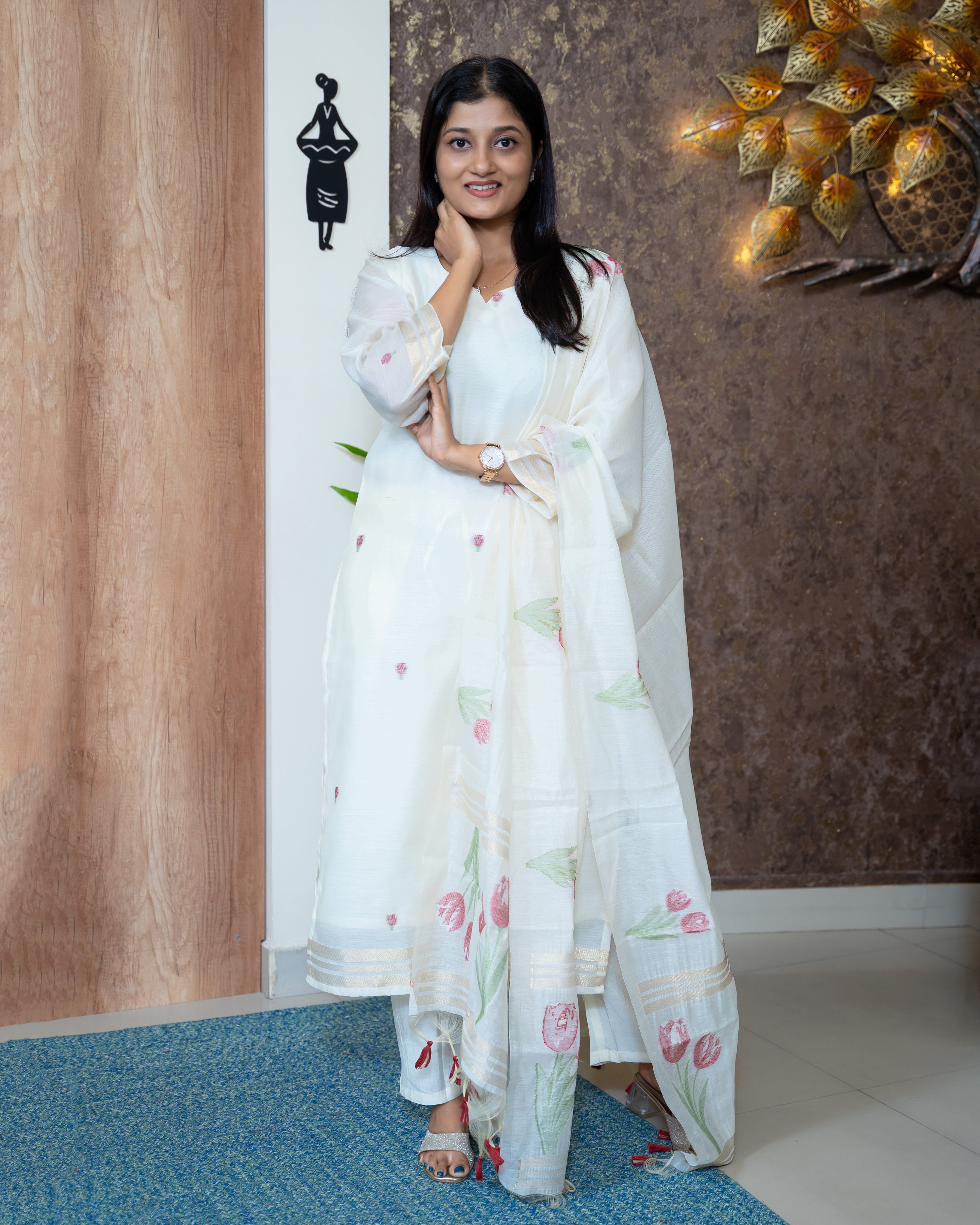 Load image into Gallery viewer, Chanderi Cotton Suit-7953
