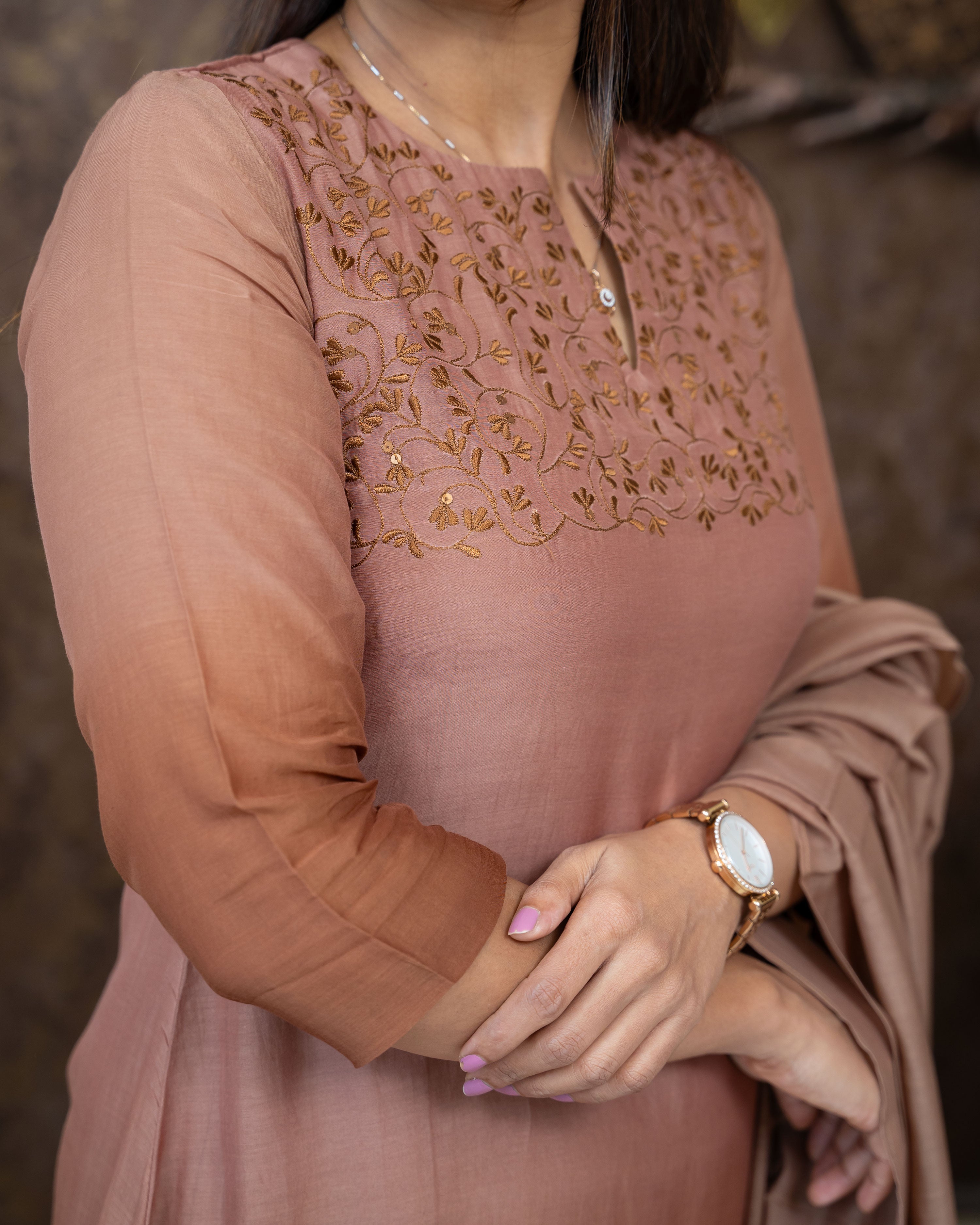 Load image into Gallery viewer, Pure Mul Chanderi Designer suit(pre-Order)-3804
