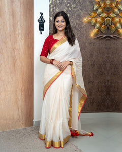 Mul Cotton Saree (PreOrder)-3676