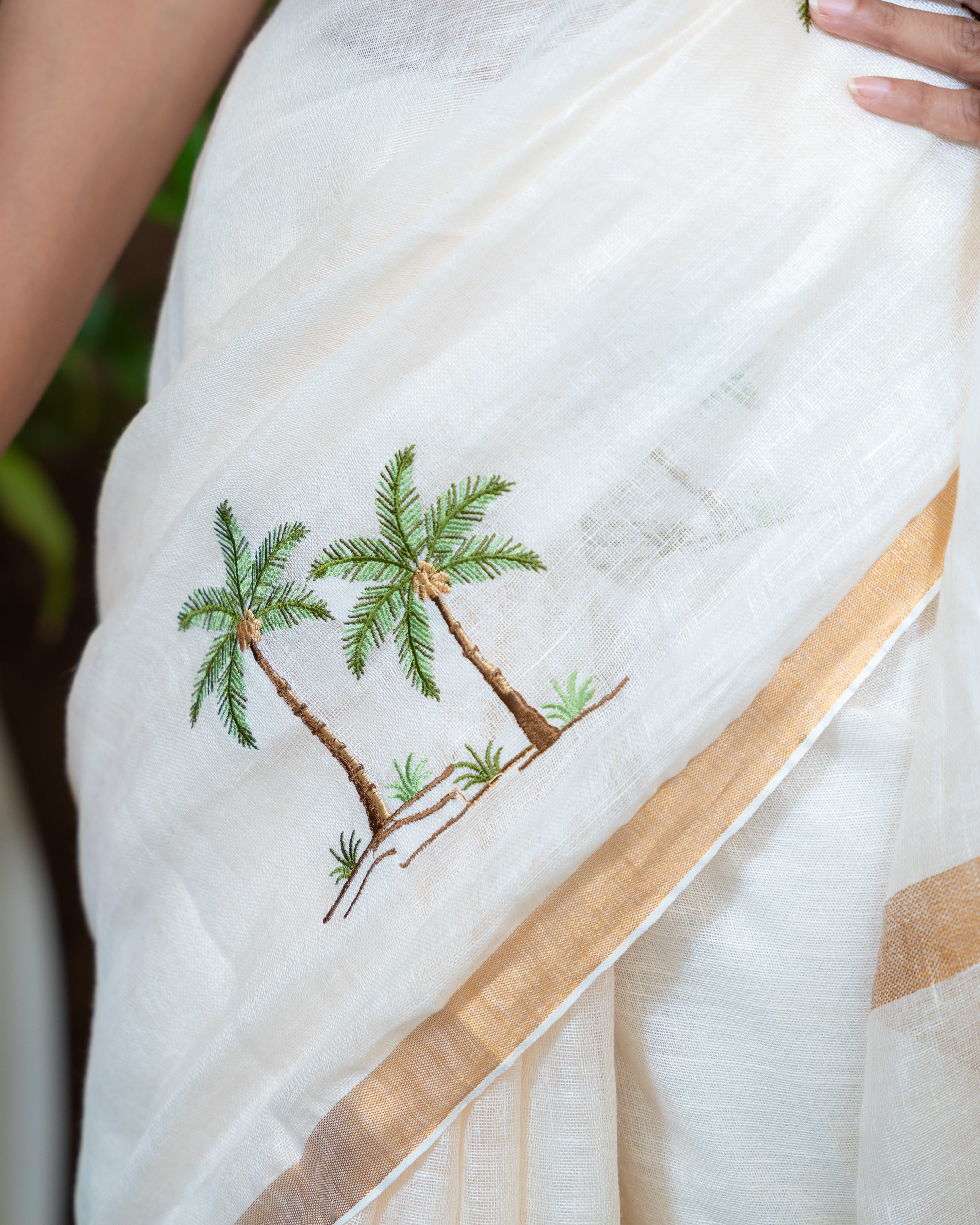 Load image into Gallery viewer, Linen Saree-8043
