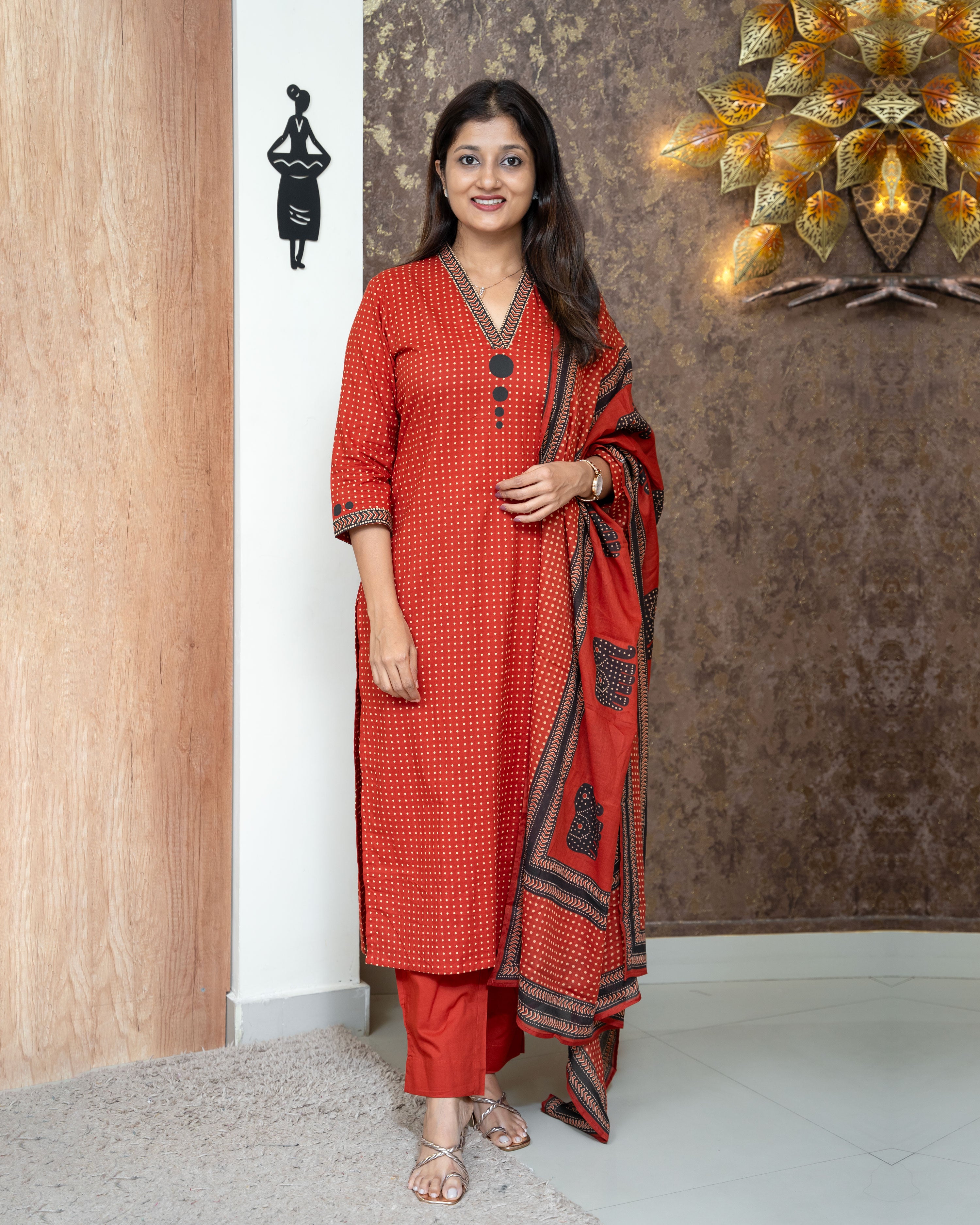Load image into Gallery viewer, Cotton Kurti Set-3799
