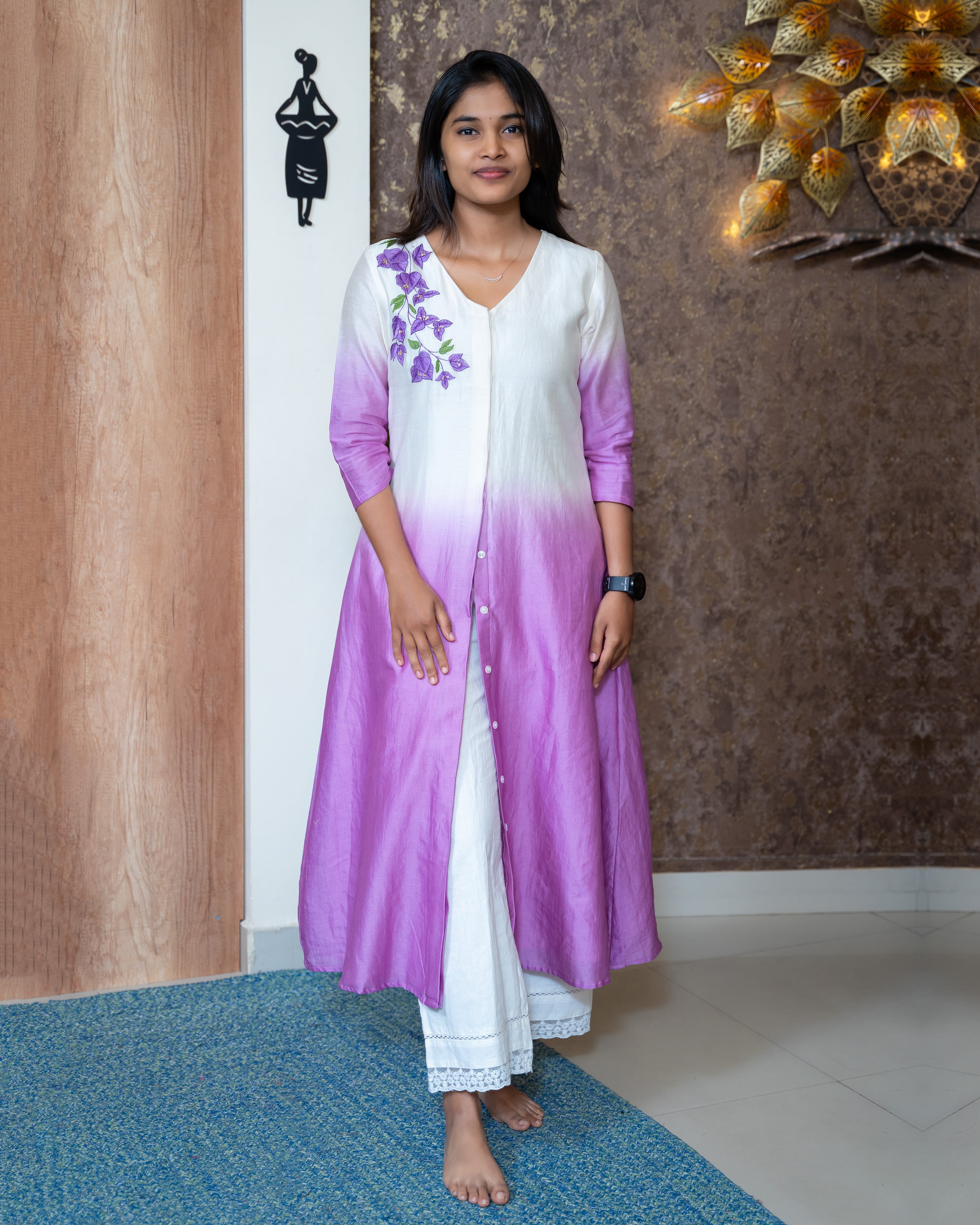 Load image into Gallery viewer, Mul Chanderi Designer Kurti(Pre-Order)-1090
