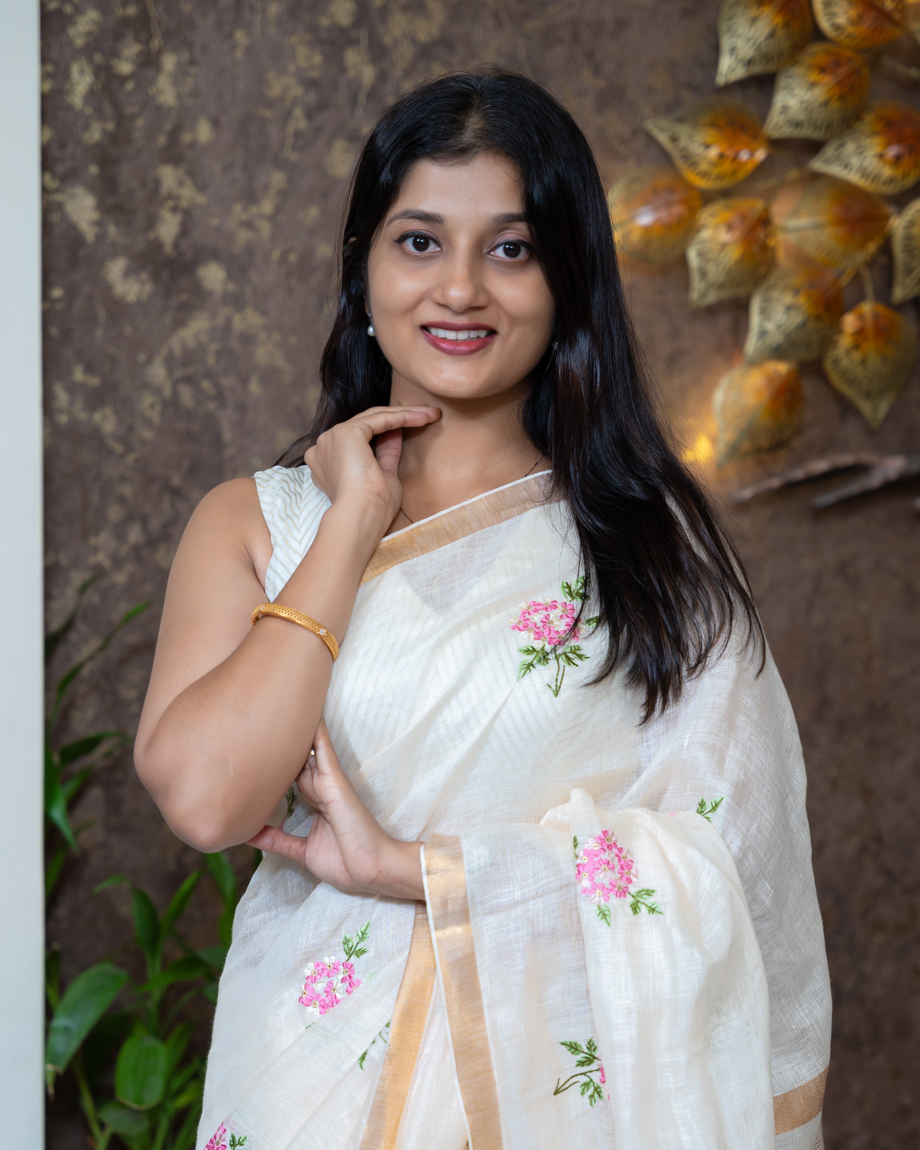 Load image into Gallery viewer, Linen Saree-8105

