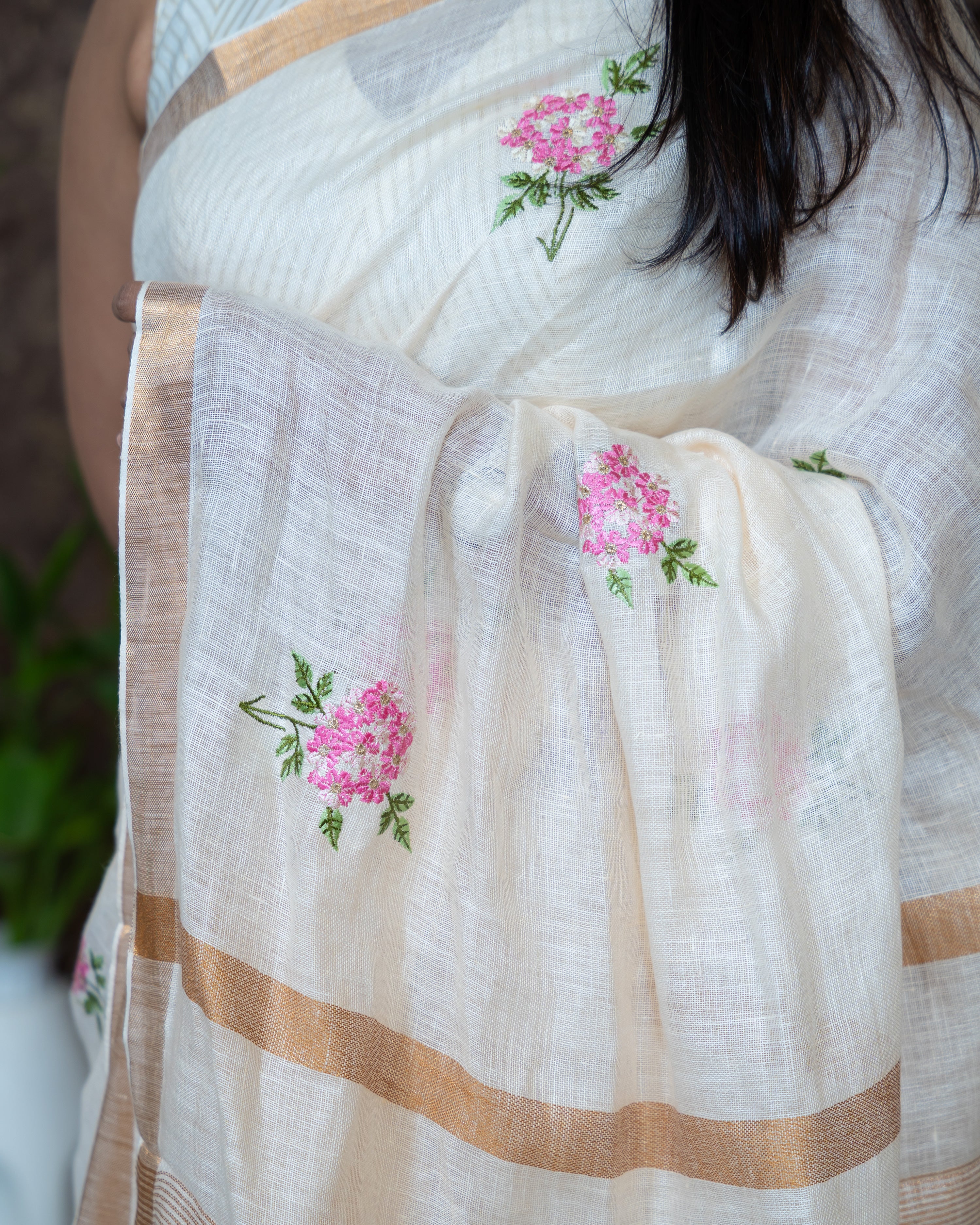 Load image into Gallery viewer, Linen Saree-8105
