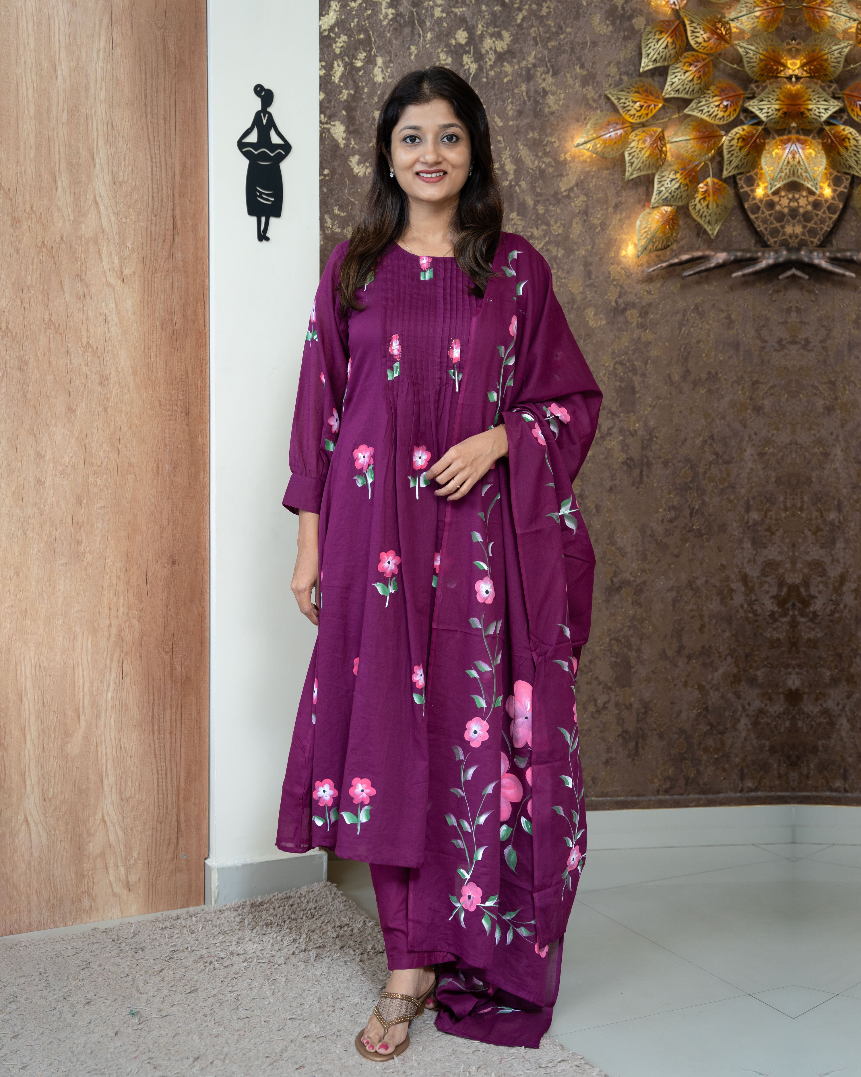 Load image into Gallery viewer, Mul Cotton Kurti Set-3896
