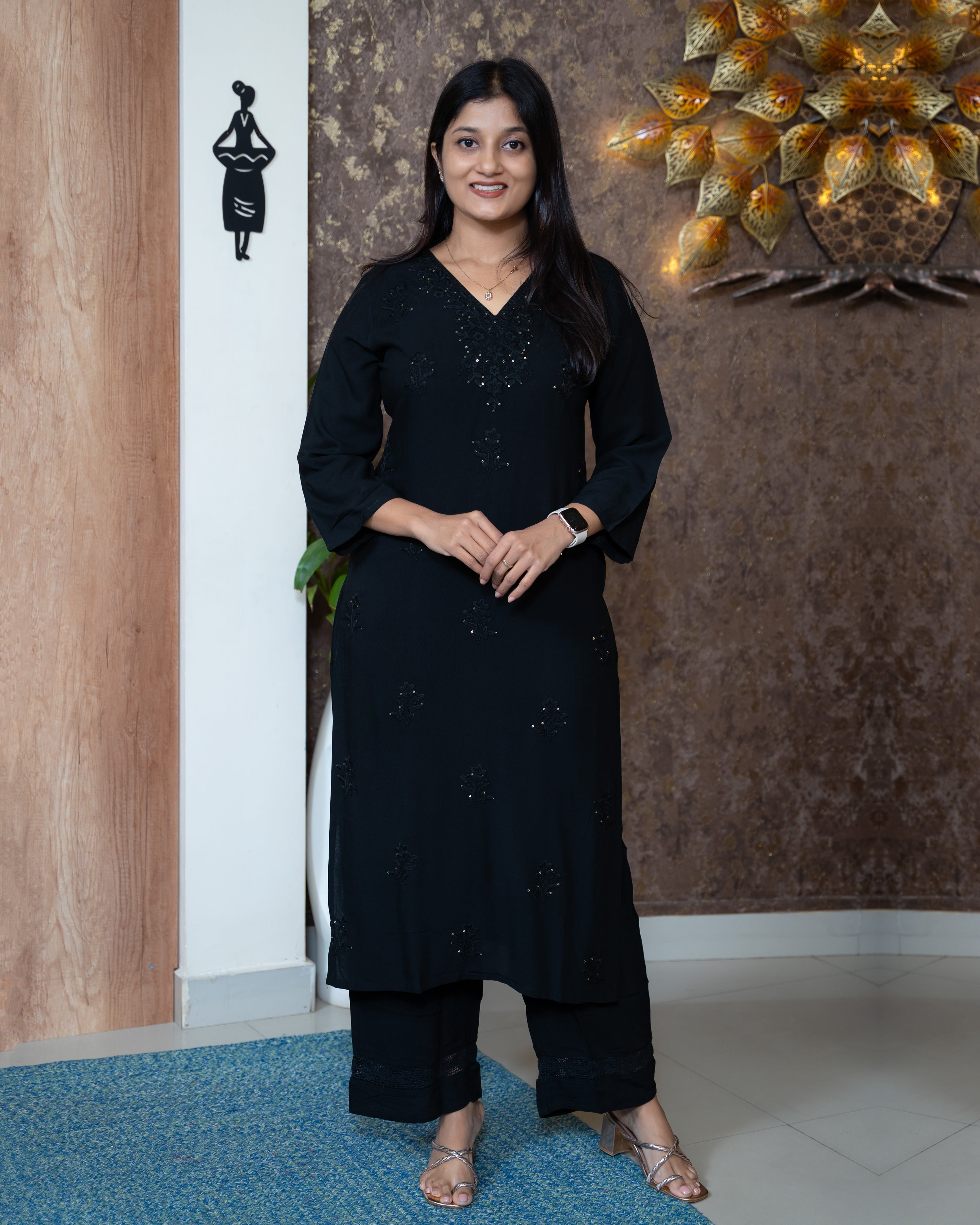 Load image into Gallery viewer, Rayon Co-Ord Set-8150
