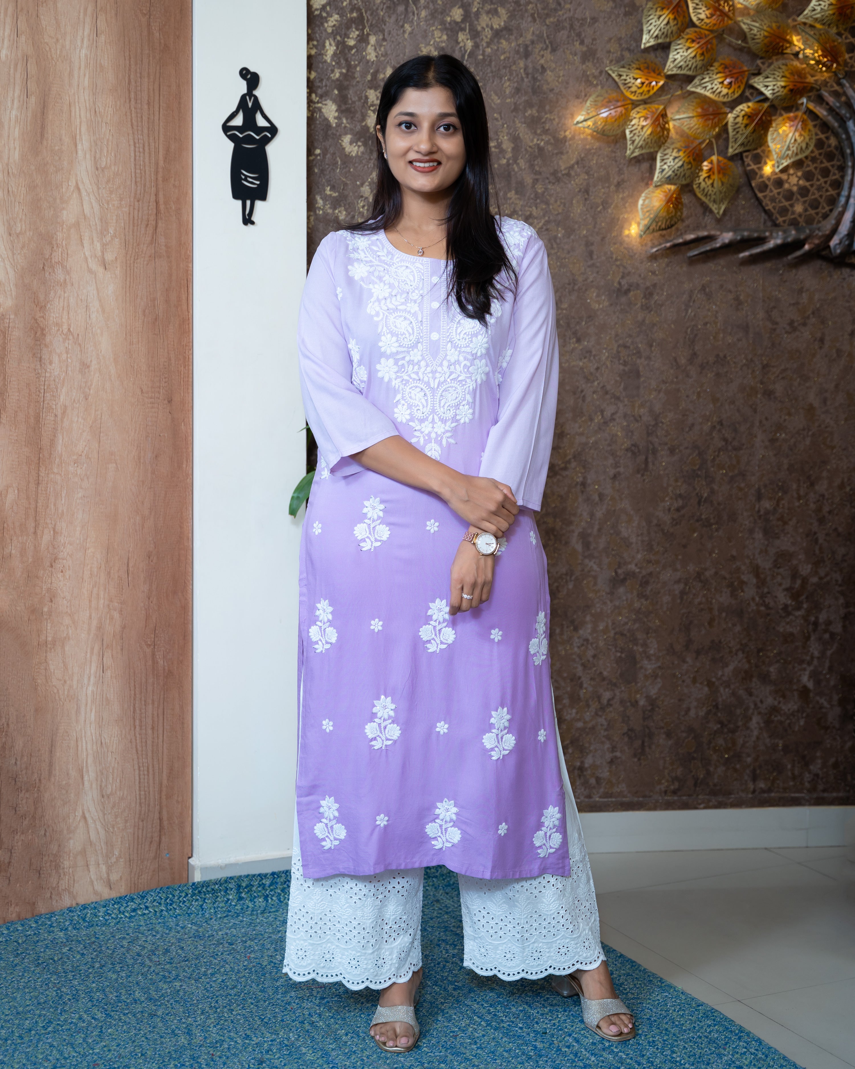 Load image into Gallery viewer, Rayon Cotton Co-Ord Set-8152
