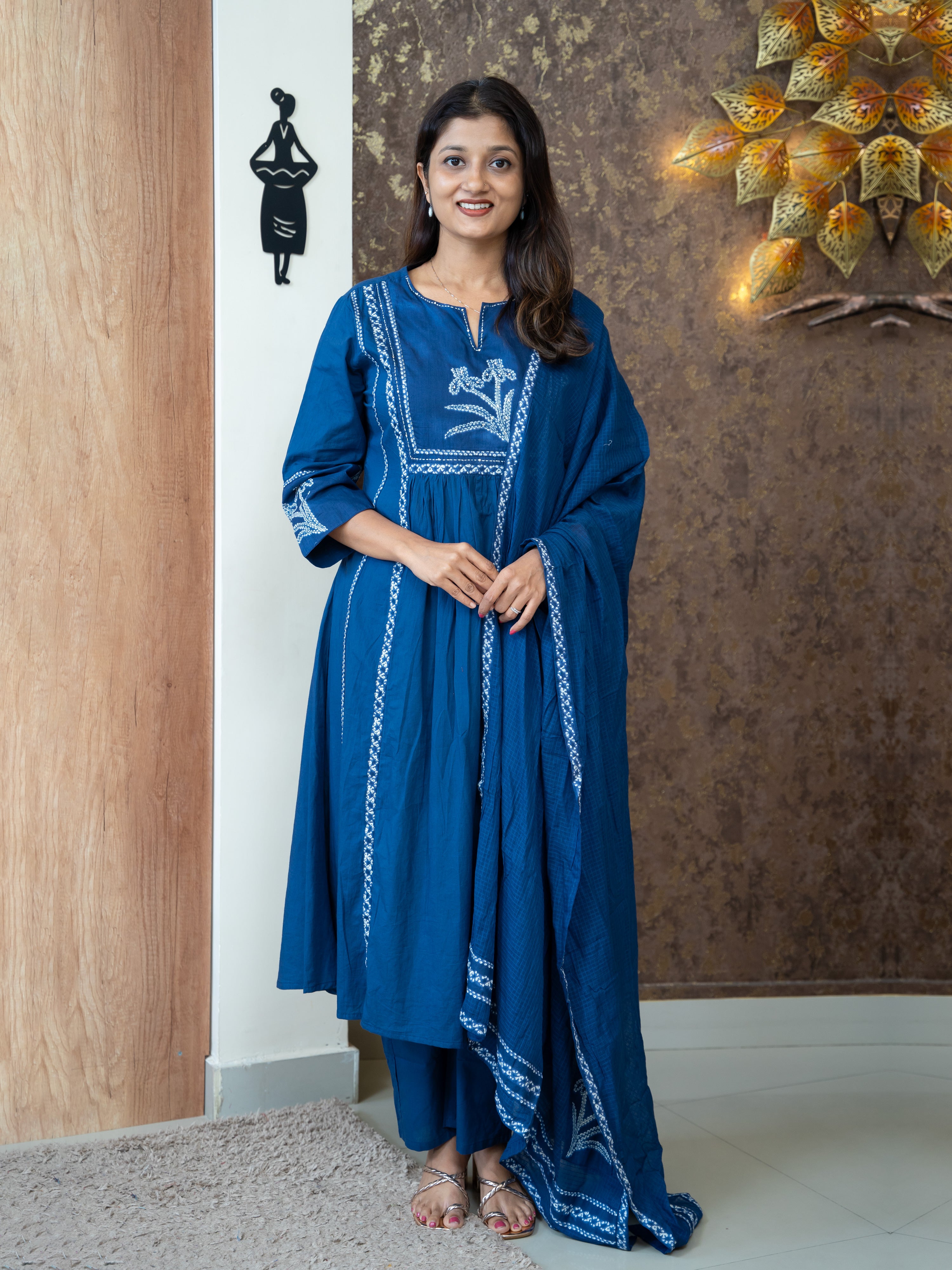 Load image into Gallery viewer, Pure Cotton Kurti Set-3919
