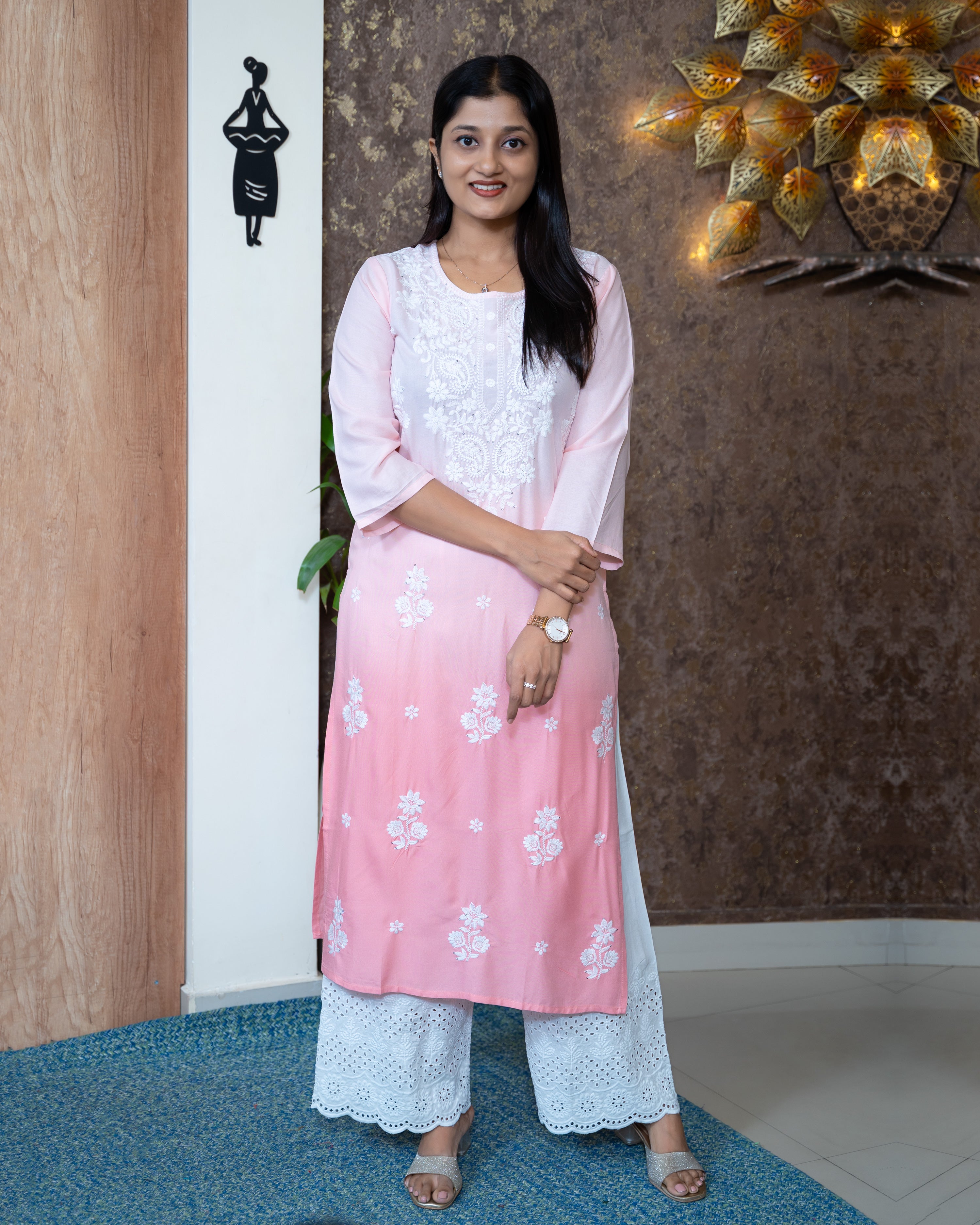 Load image into Gallery viewer, Rayon Cotton Co-Ord Set-8152
