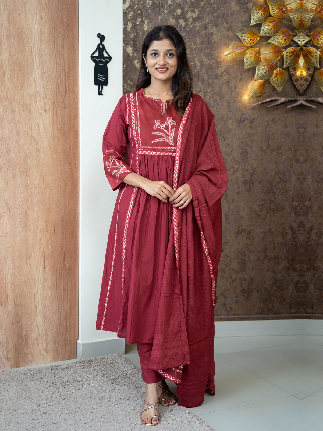 Pure Cotton Kurti Set-3919