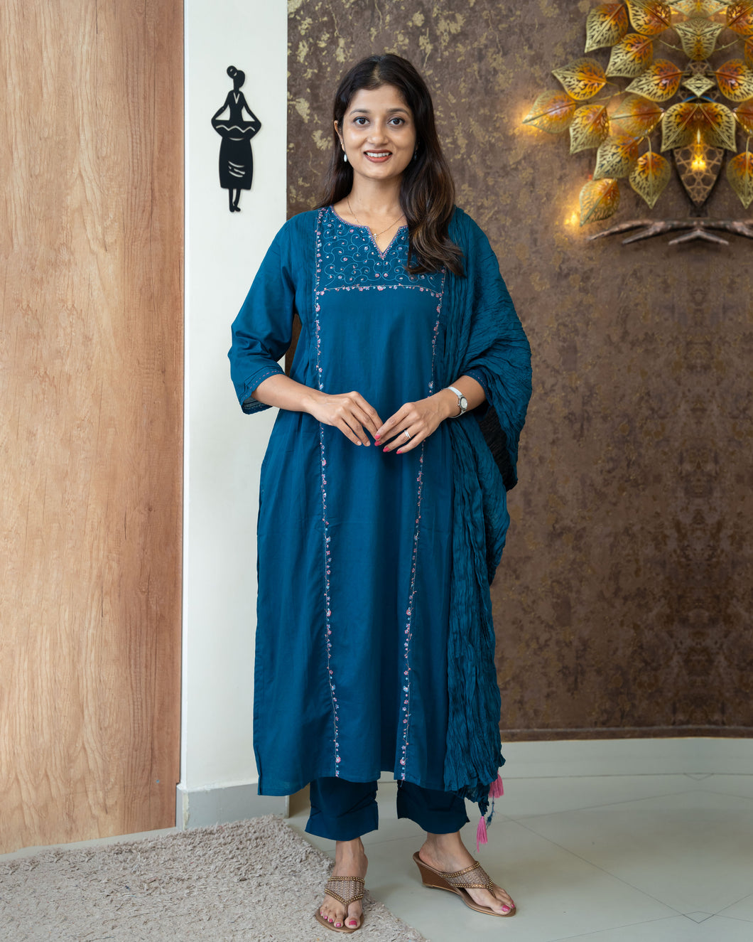 Mul Cotton Kurti Set-3938