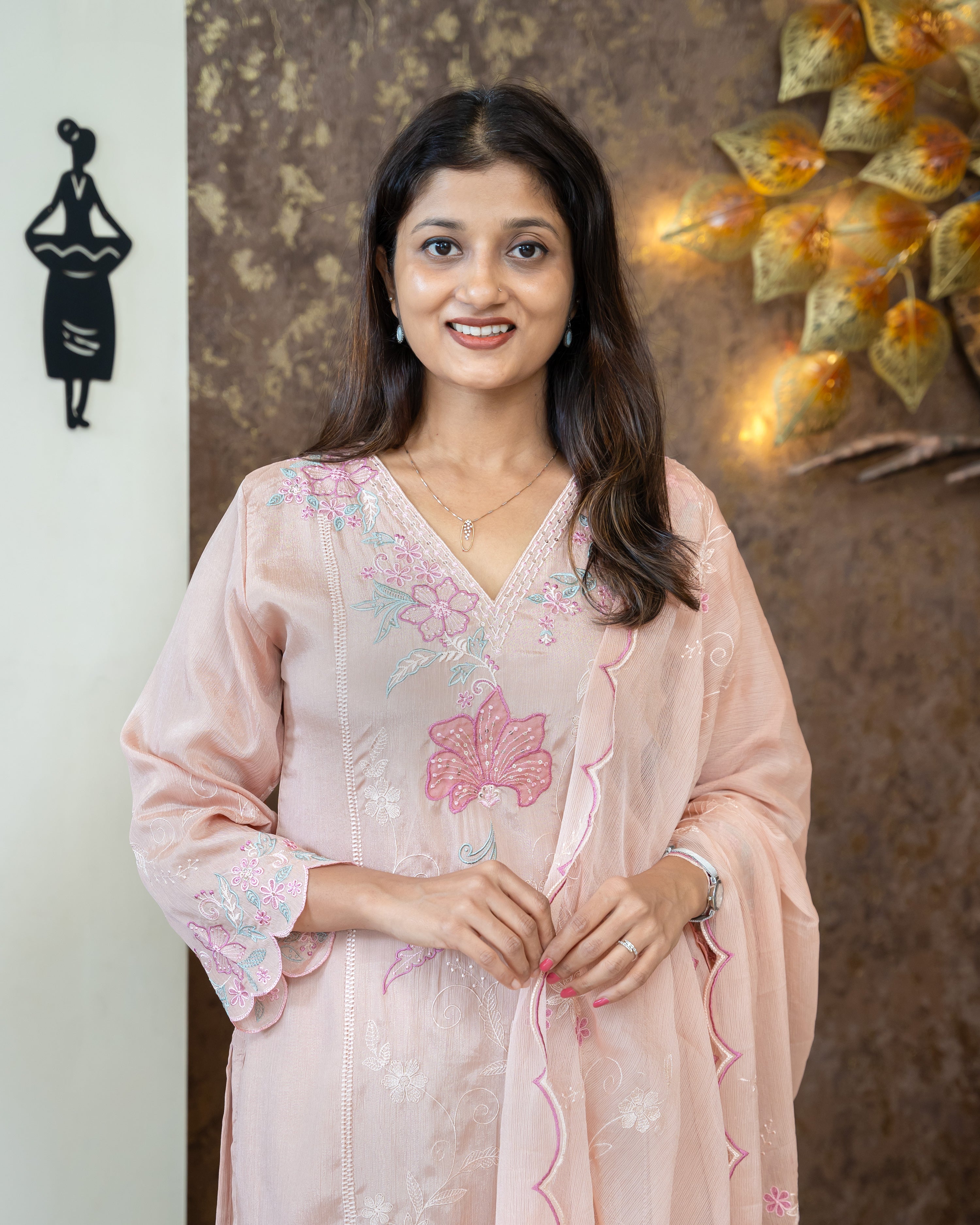Load image into Gallery viewer, Chinnon Chiffon Kurti set-3939
