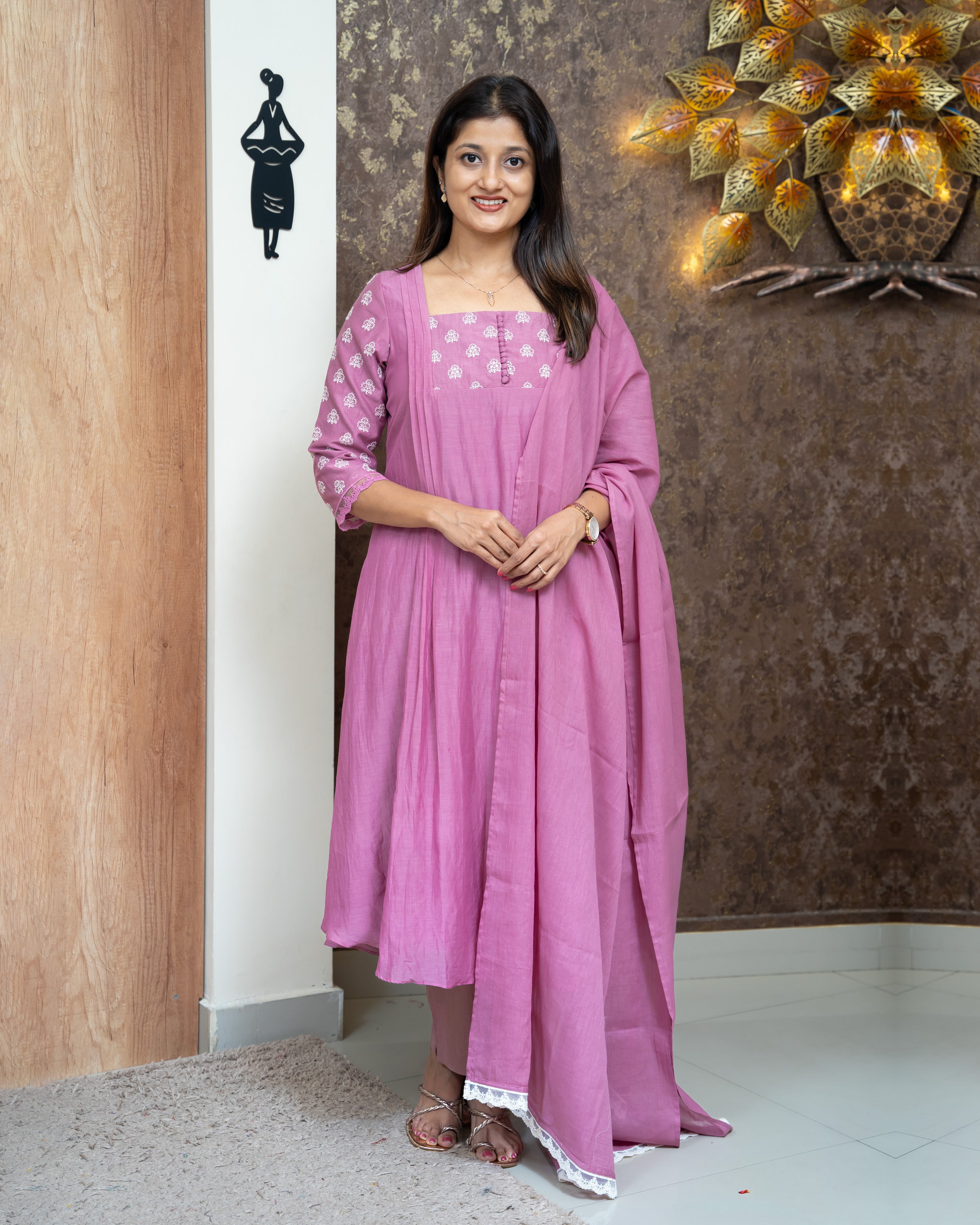 Load image into Gallery viewer, Mul Chanderi Designer Kurti(Pre-Order)-3974
