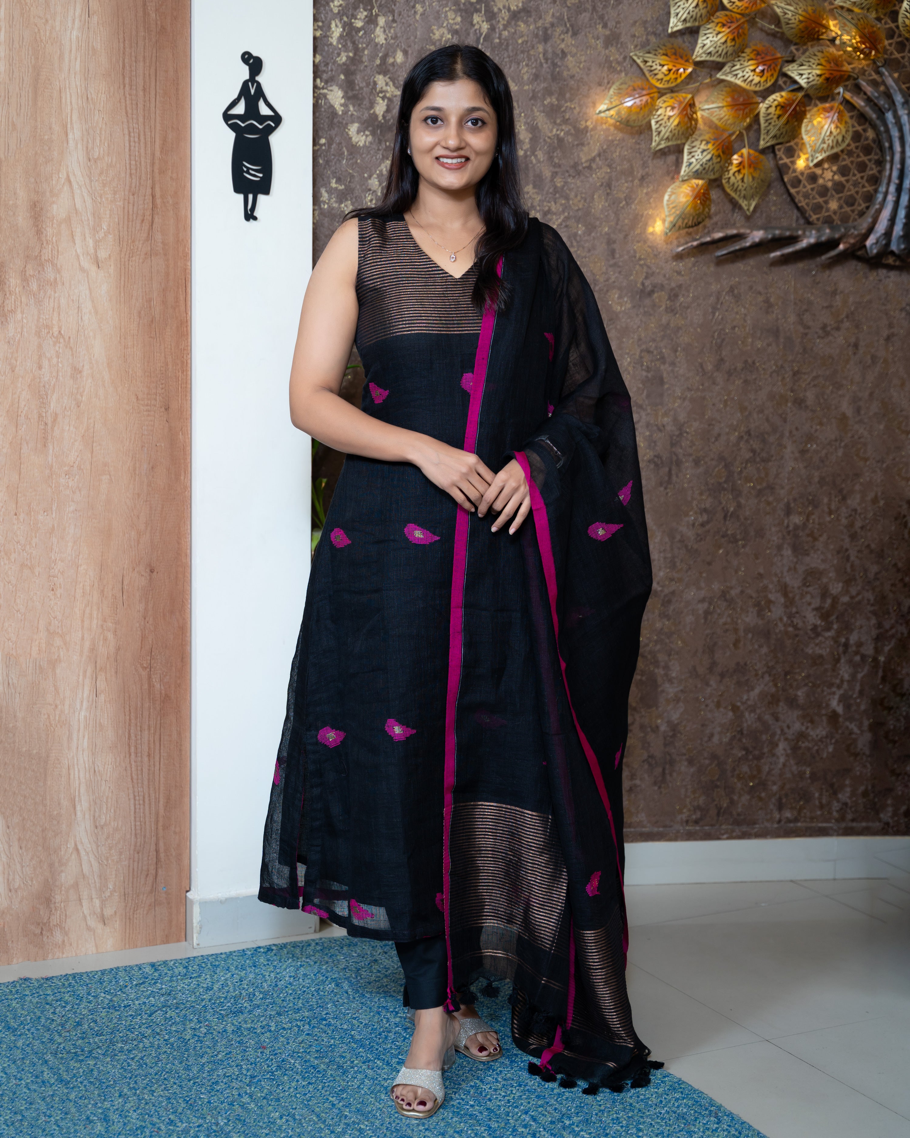 Load image into Gallery viewer, Linen Unstitched Suit -8177
