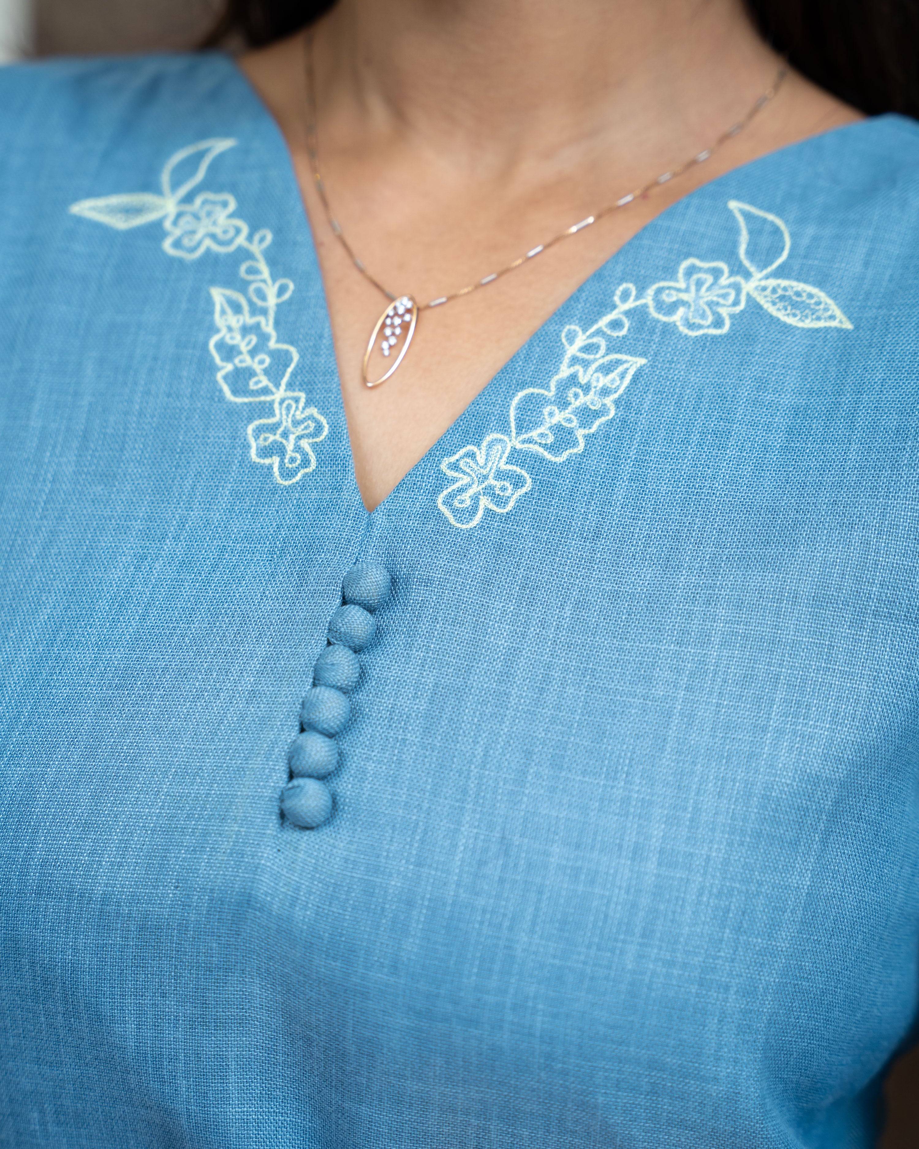 Load image into Gallery viewer, Linen Cotton Designer Kurti(Pre-Order)-3976
